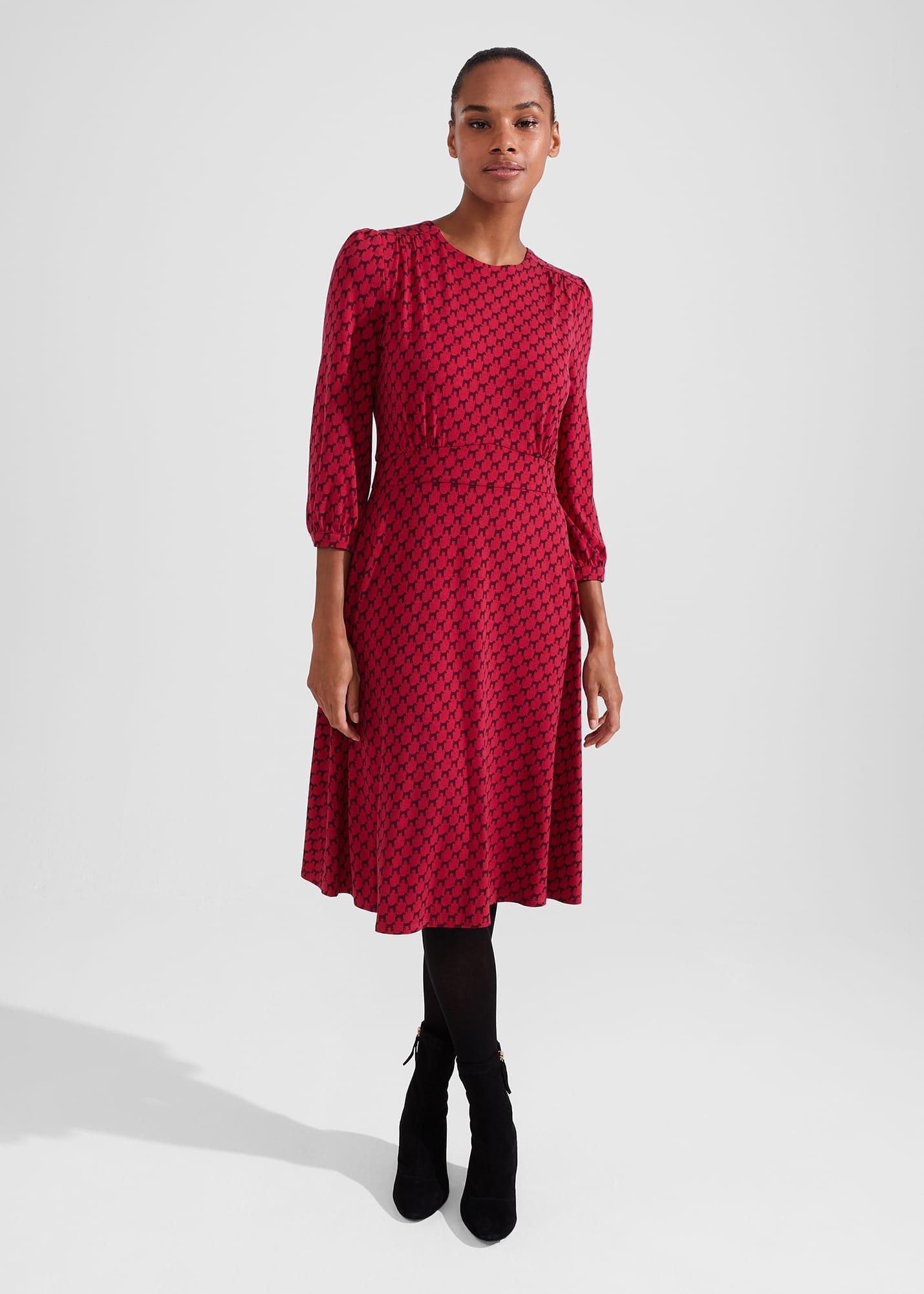 Indi Jersey Dress, Light Berry Red, hi-res