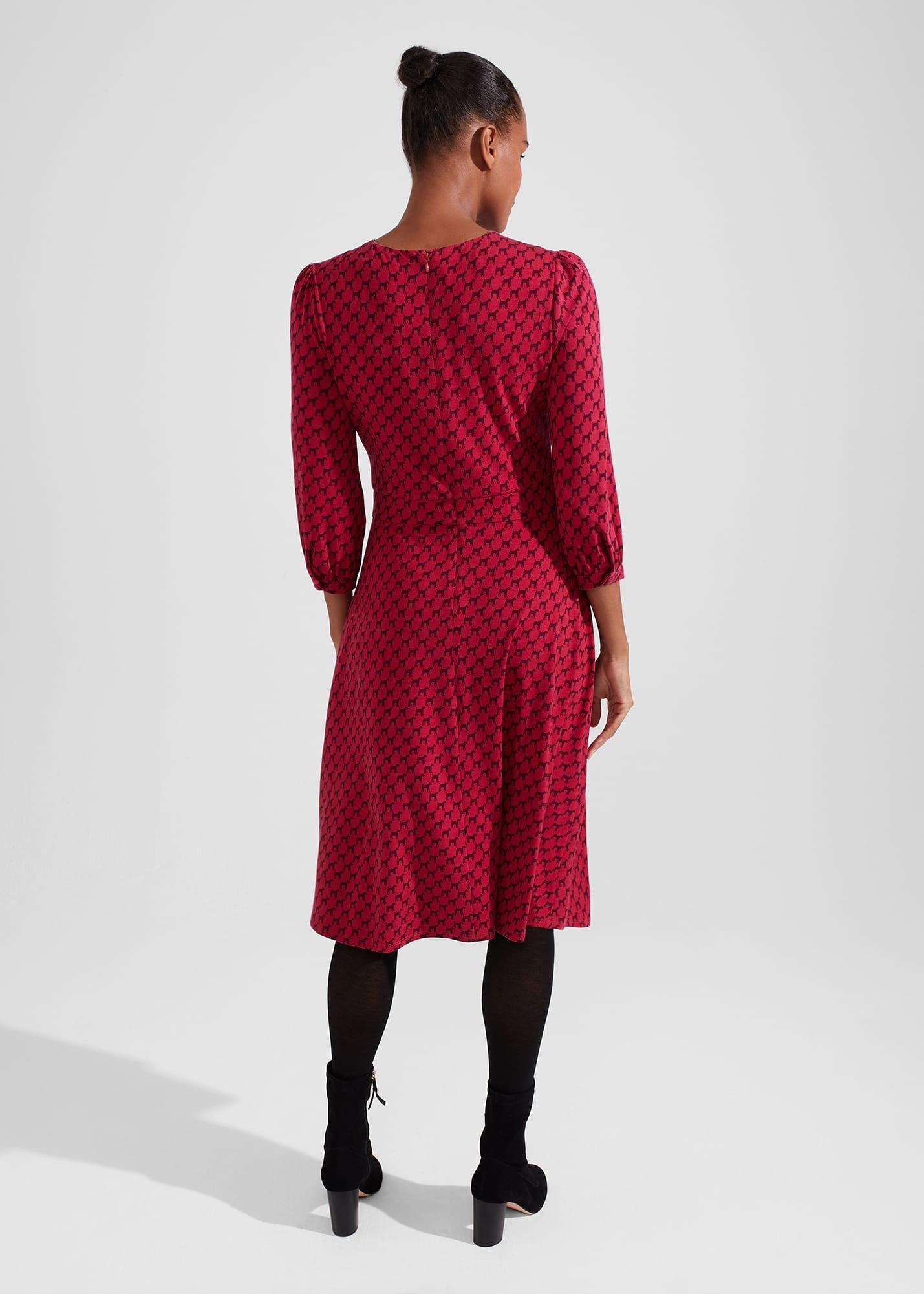 Indi Jersey Dress, Light Berry Red, hi-res