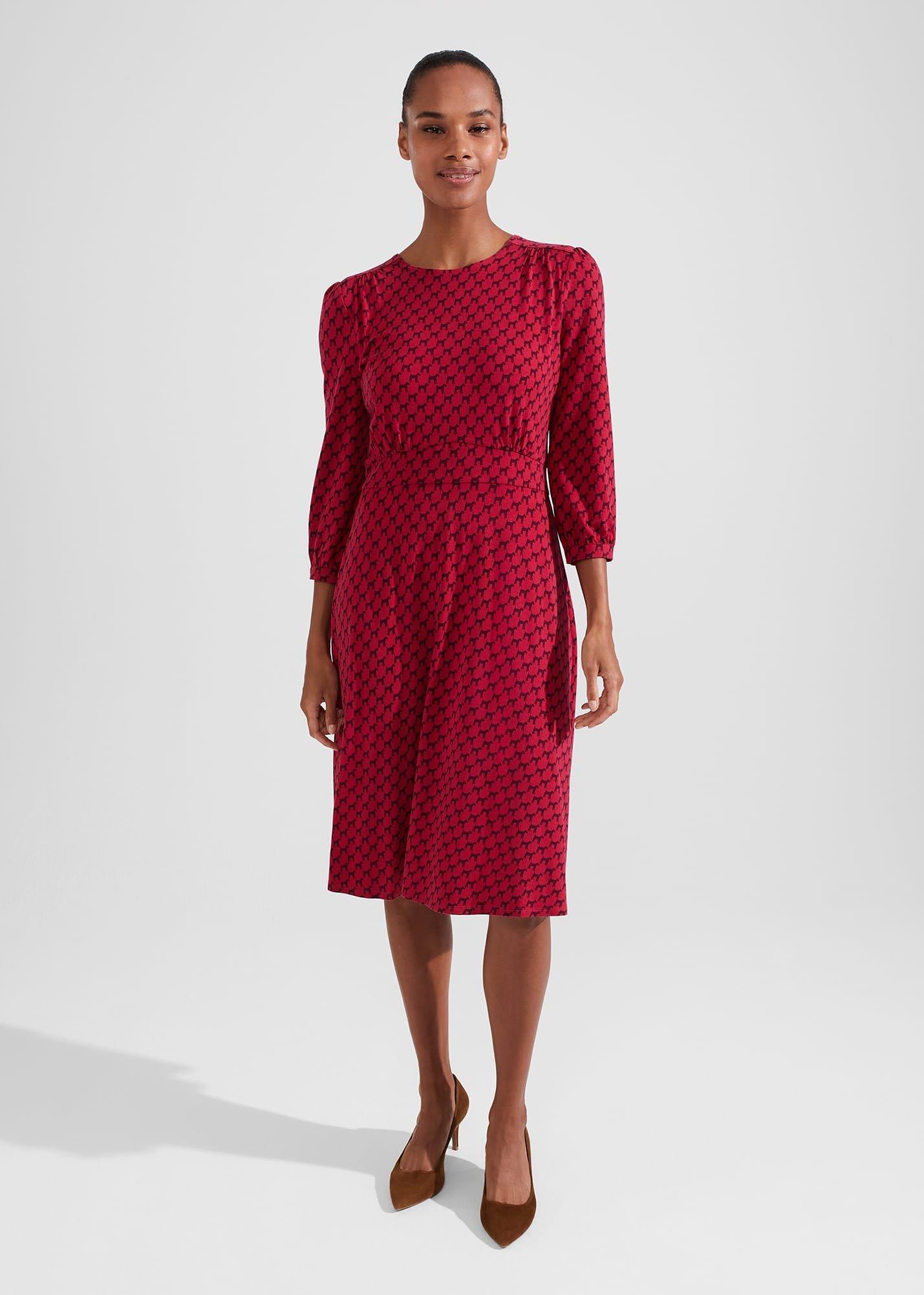 Indi Jersey Dress, Light Berry Red, hi-res