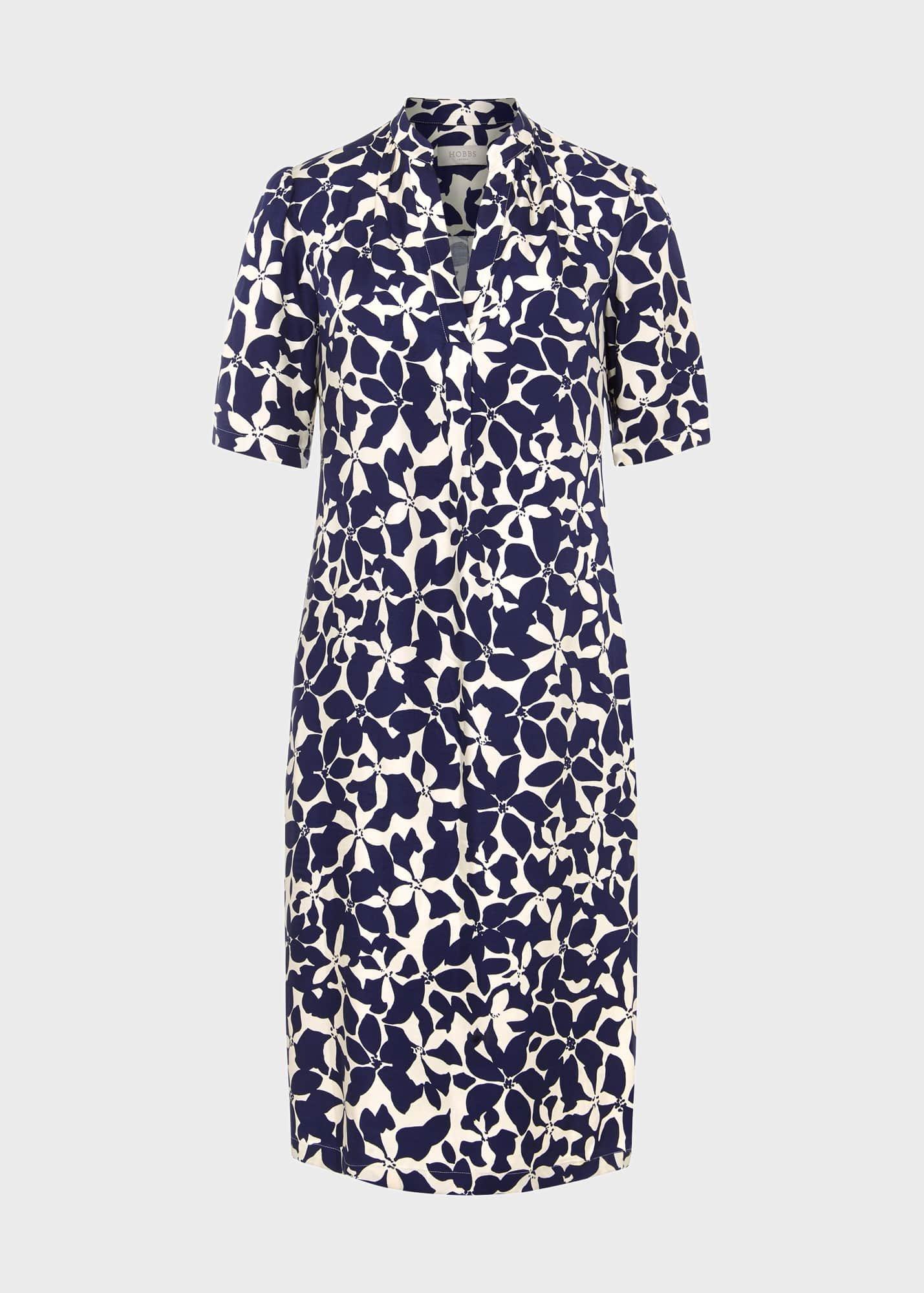 Lucille Tunic Dress, Navy Cream, hi-res