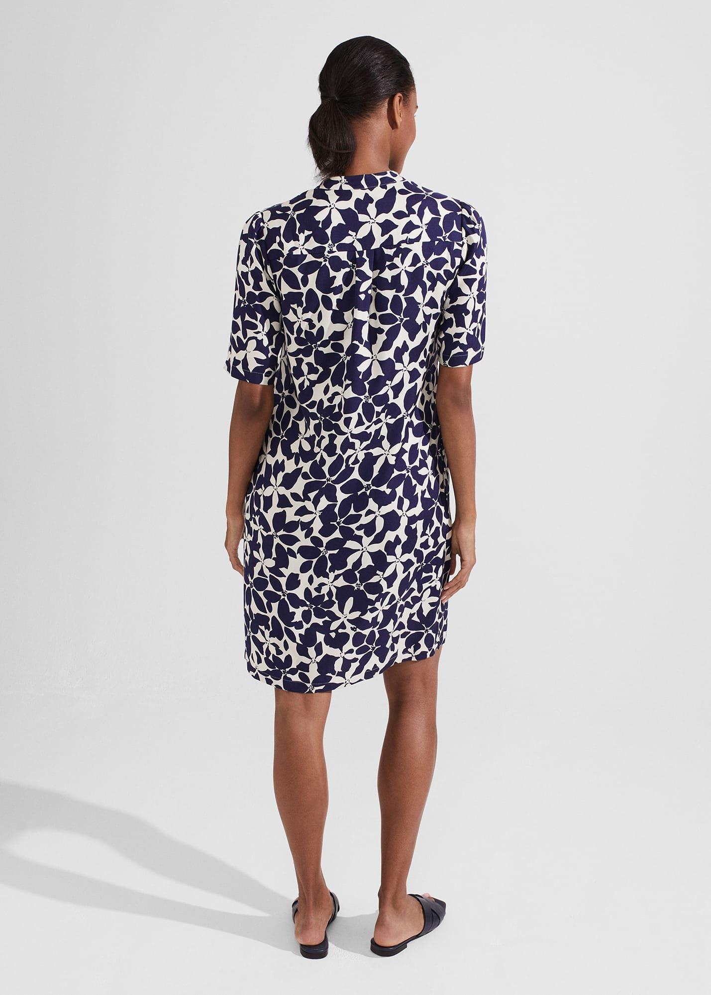 Lucille Tunic Dress, Navy Cream, hi-res