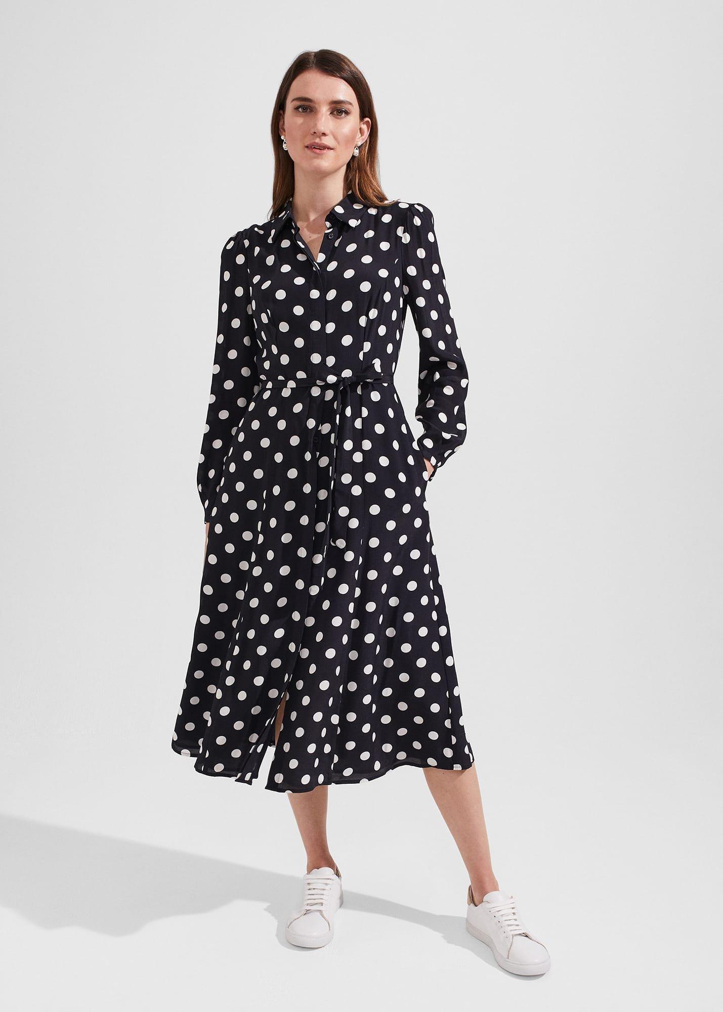 Savannah Dress, Navy Ivory, hi-res