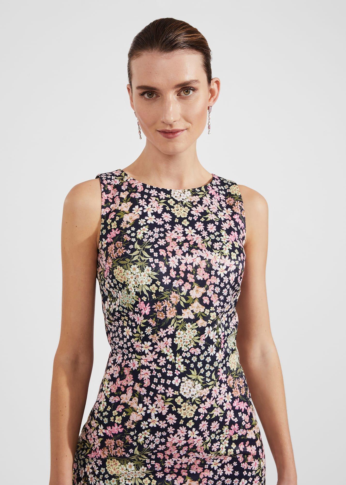 Moira Floral Shift Dress, Navy Multi, hi-res
