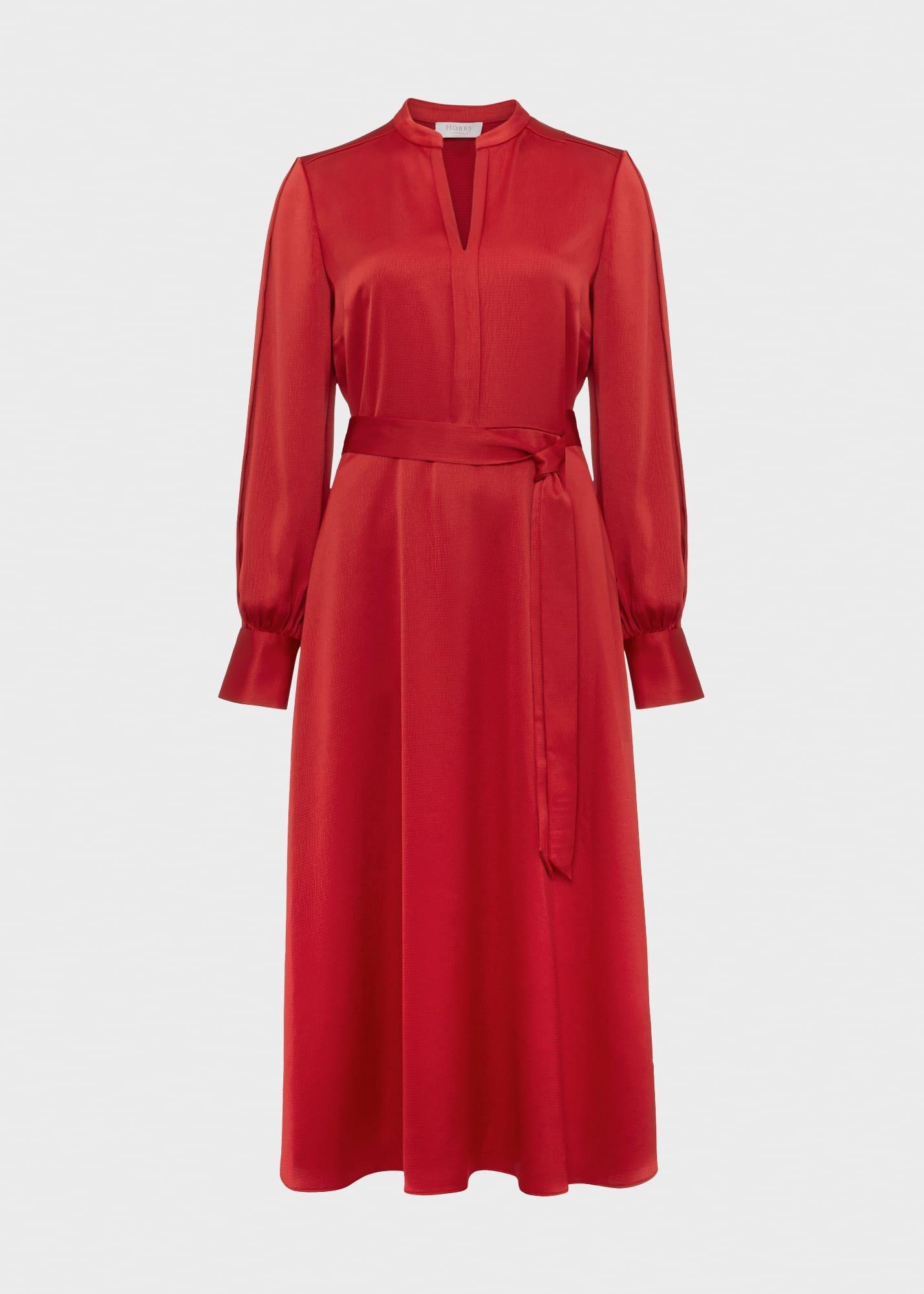 Arlette Dress, Currant Red, hi-res