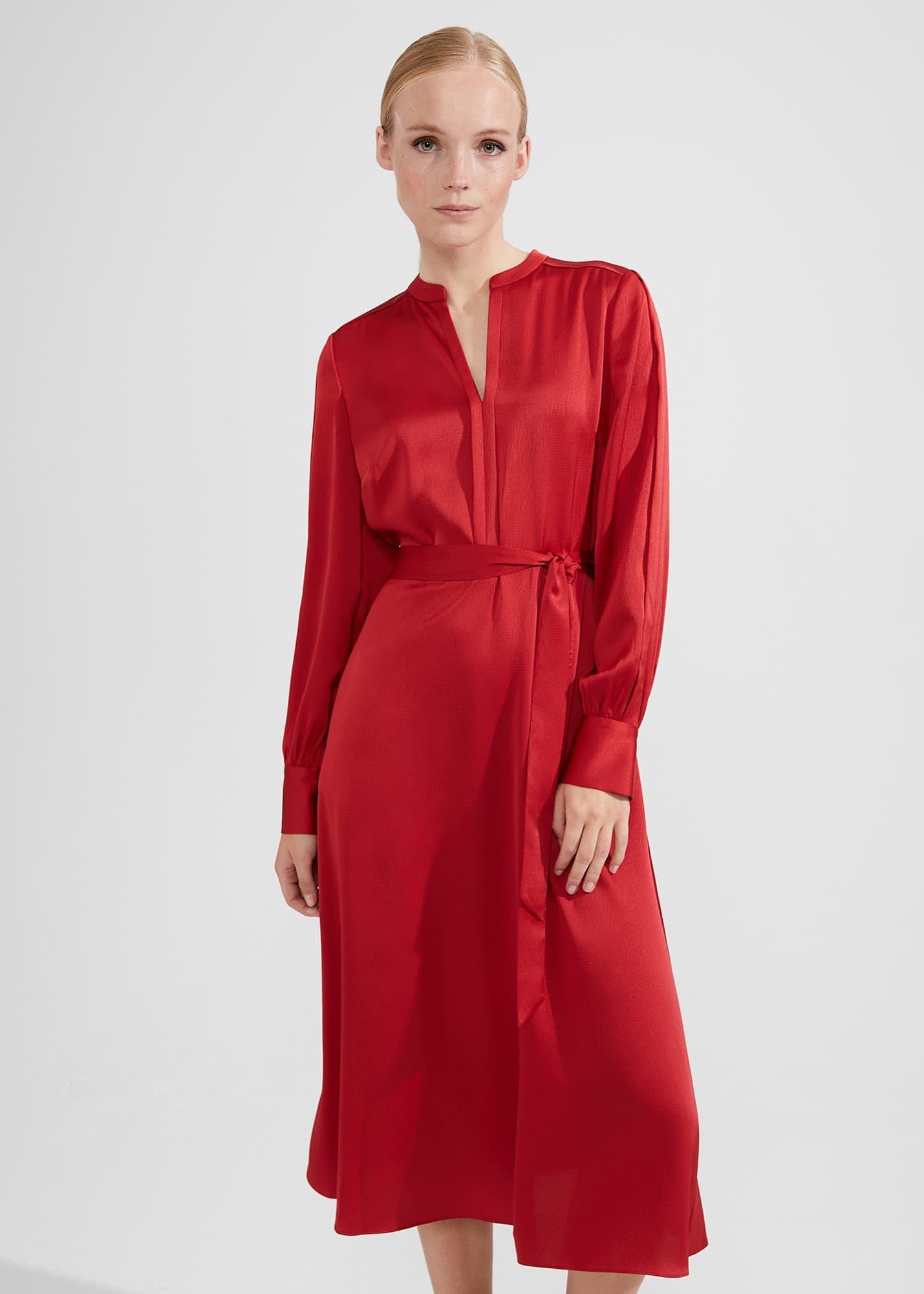 Arlette Dress, Currant Red, hi-res