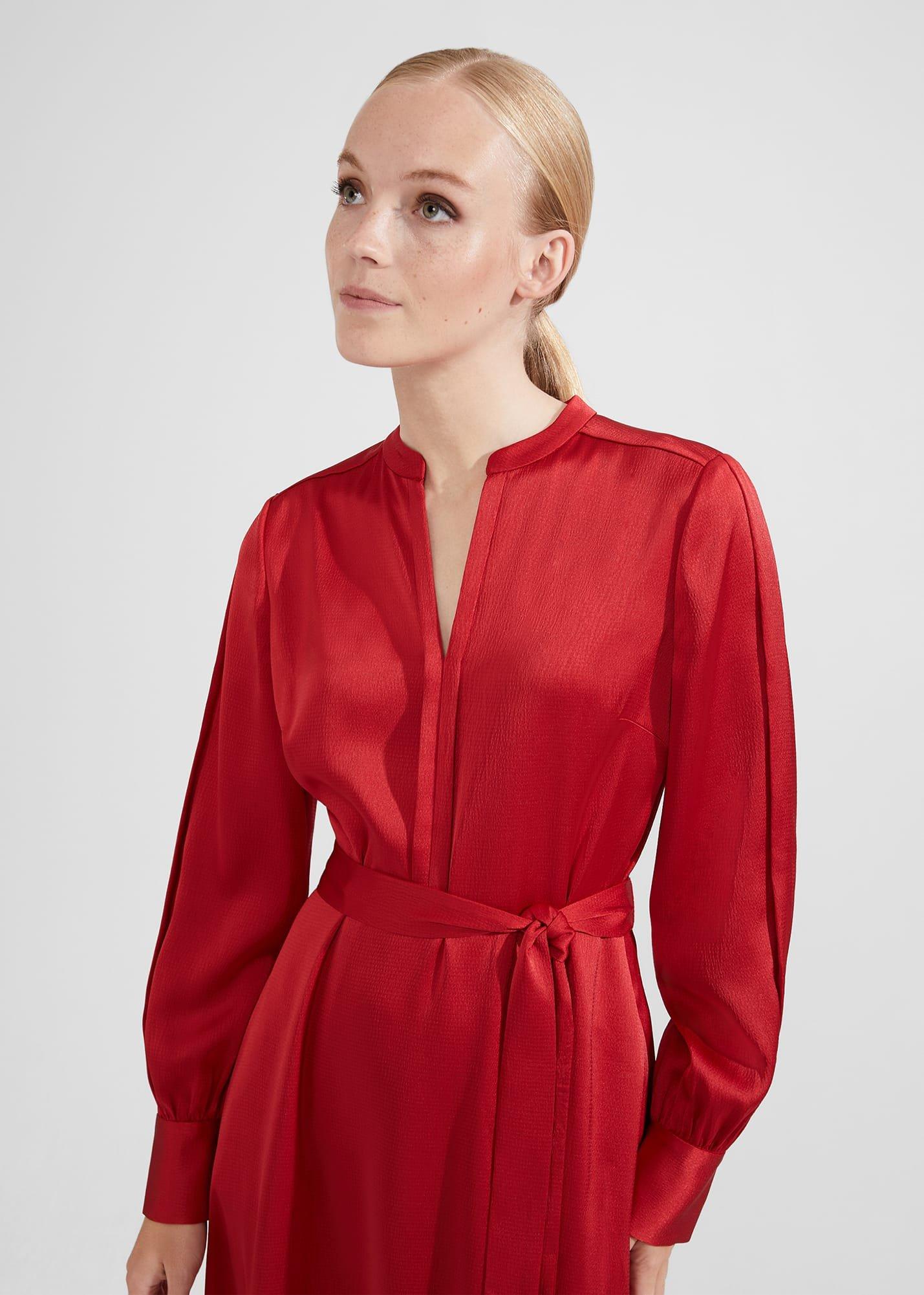 Arlette Dress, Currant Red, hi-res