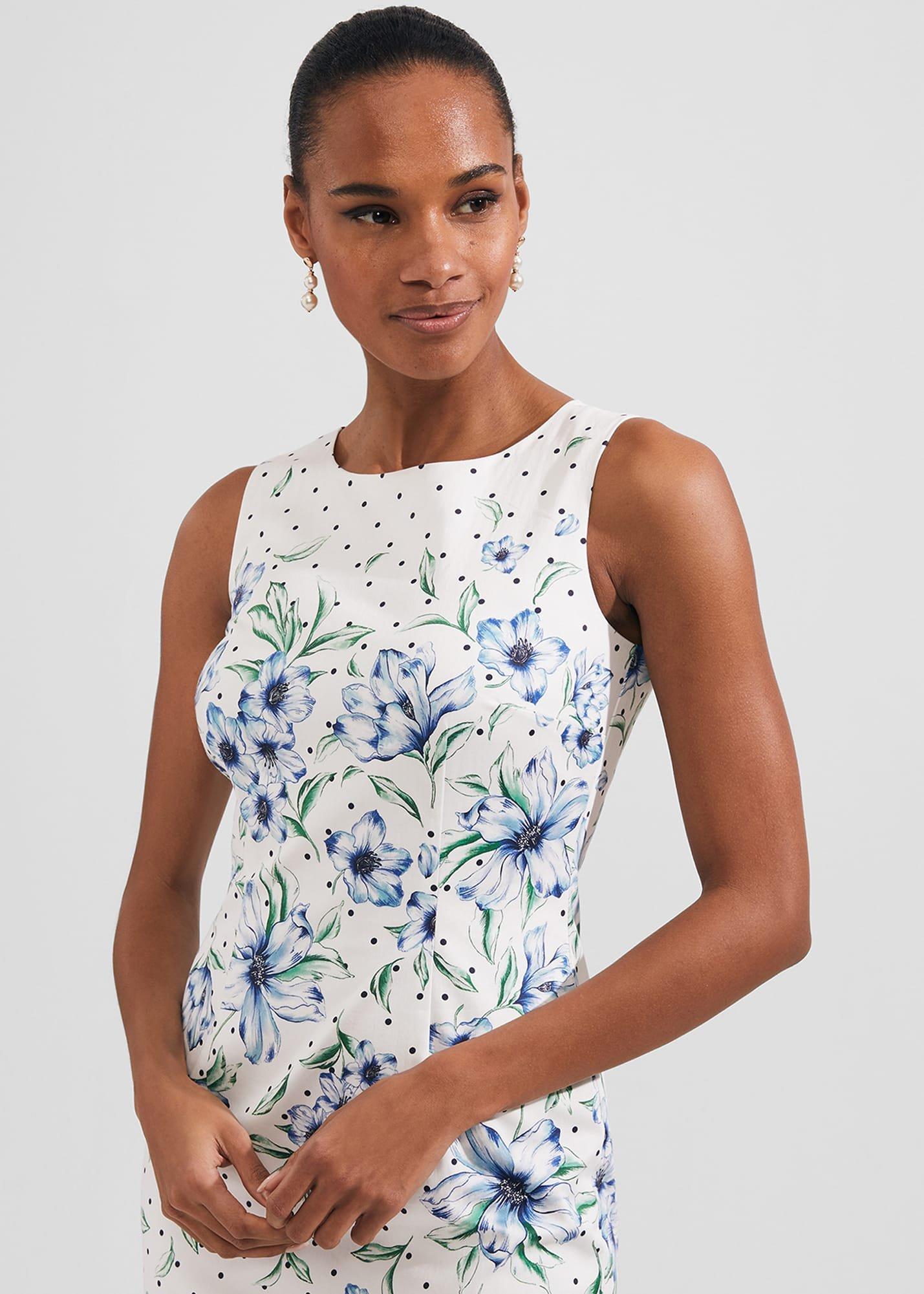 Fiona Floral Shift Dress, Ivory Multi, hi-res