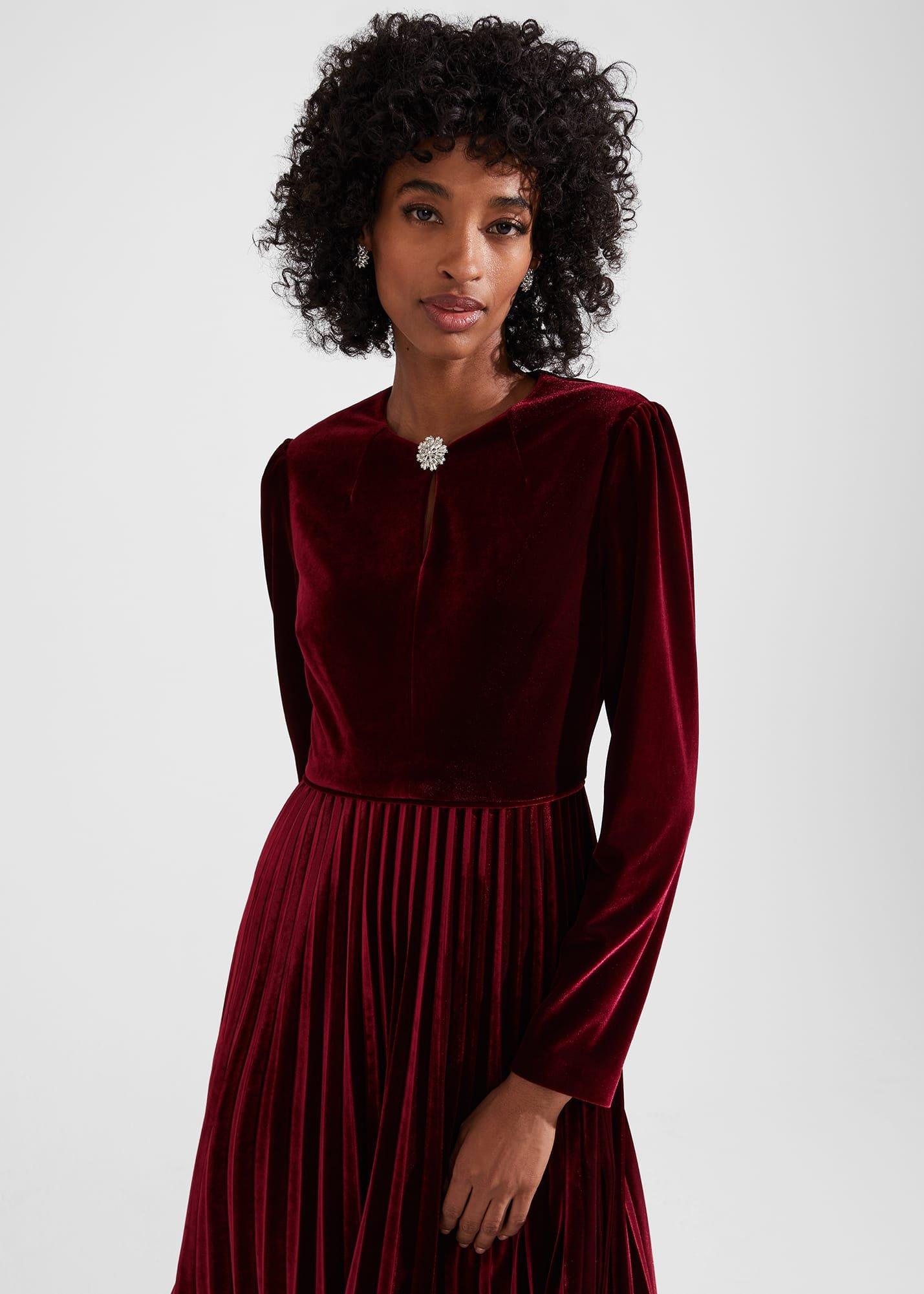 Petite Rosalie Dress, Deep Red, hi-res