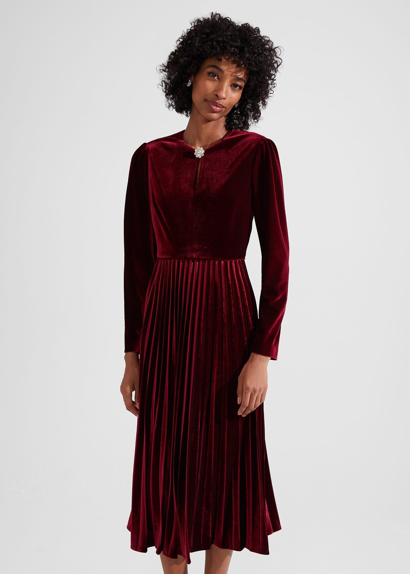 Petite Rosalie Dress, Deep Red, hi-res