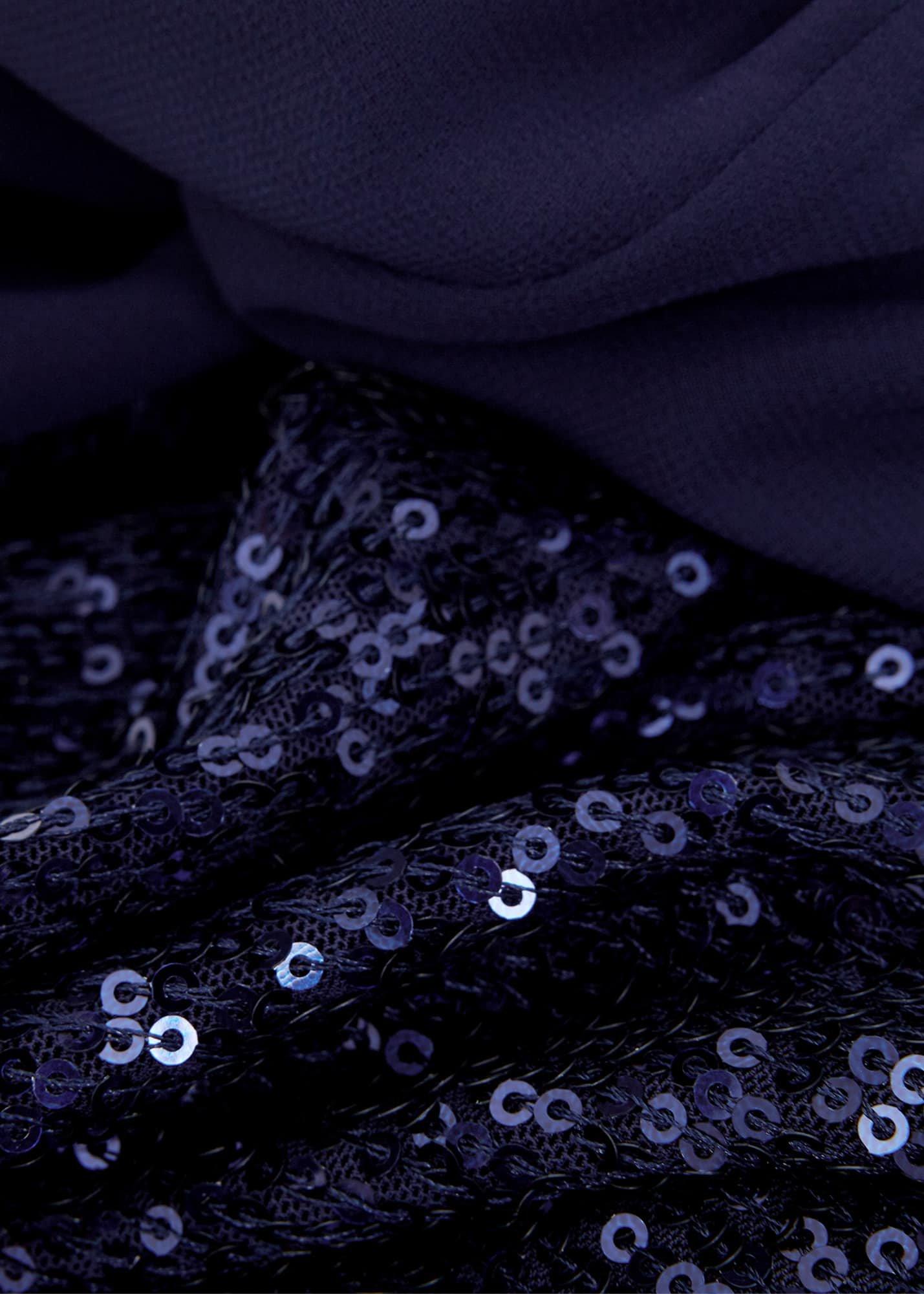 Zariah Sequin A Line Dress, Midnight Navy, hi-res