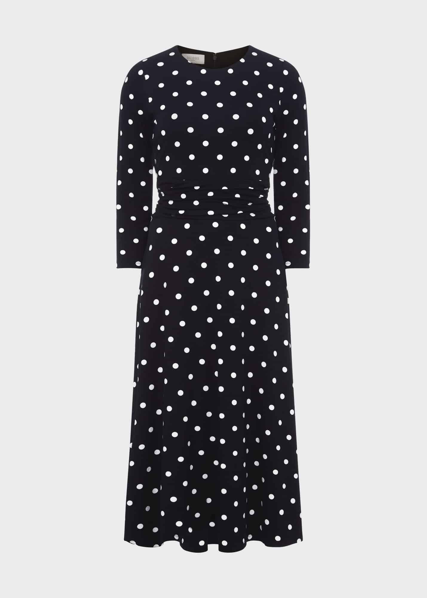 Bayview Jersey Dress, Navy Ivory, hi-res