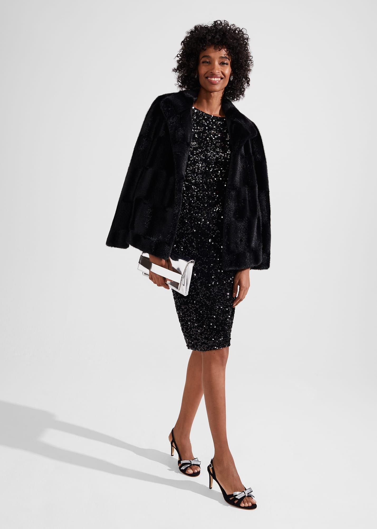 Sawyer  Sequin Dress, Black, hi-res