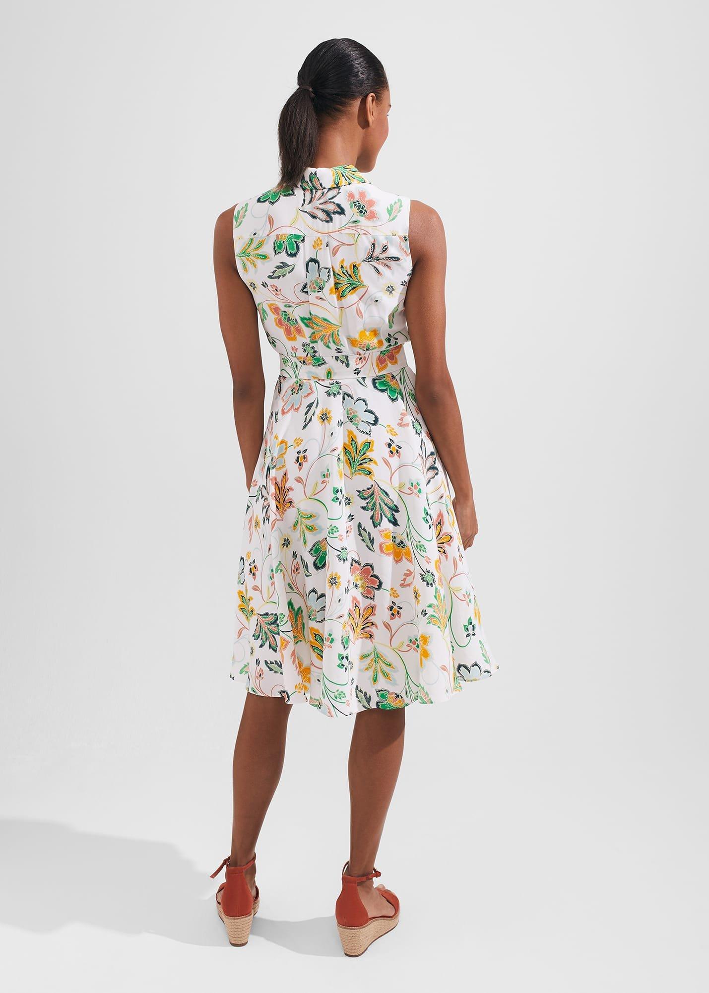 Belinda Dress, White Multi, hi-res