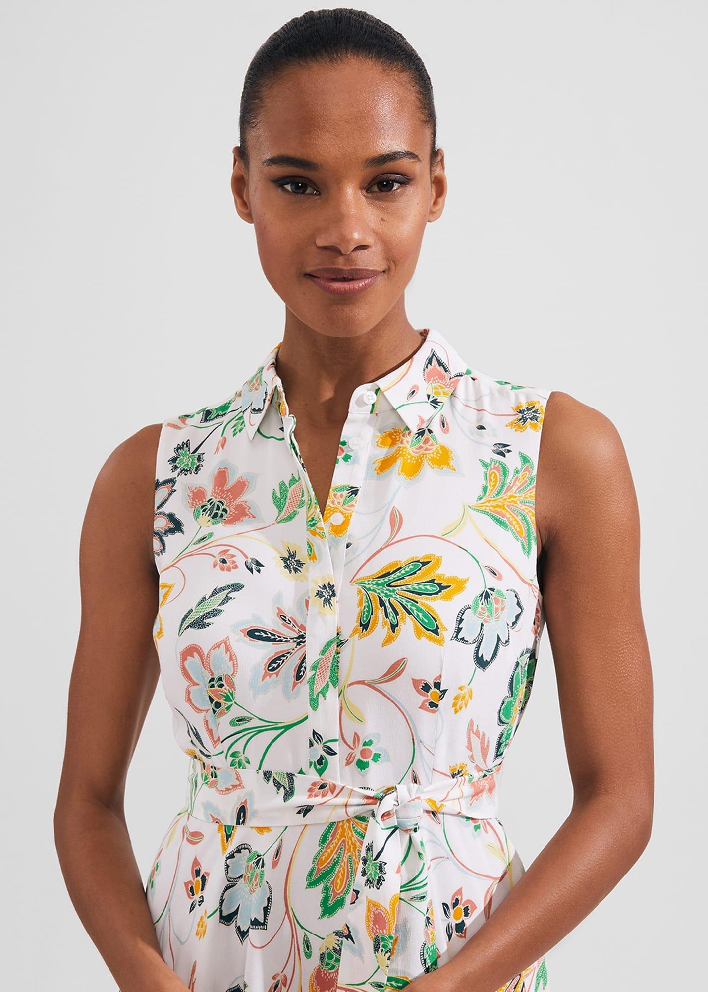 Petite Belinda Dress, White Multi, hi-res