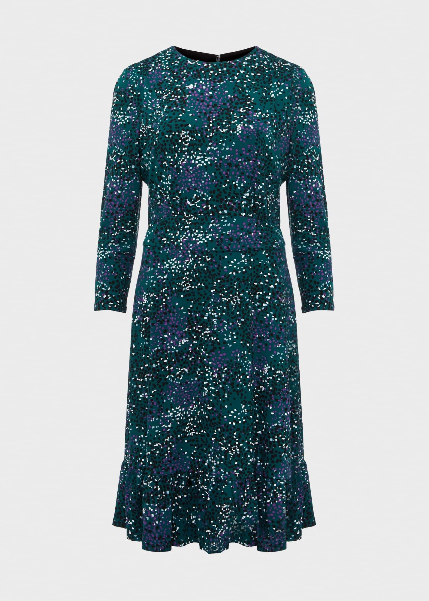 Ami Jersey Dress, Teal Multi, hi-res