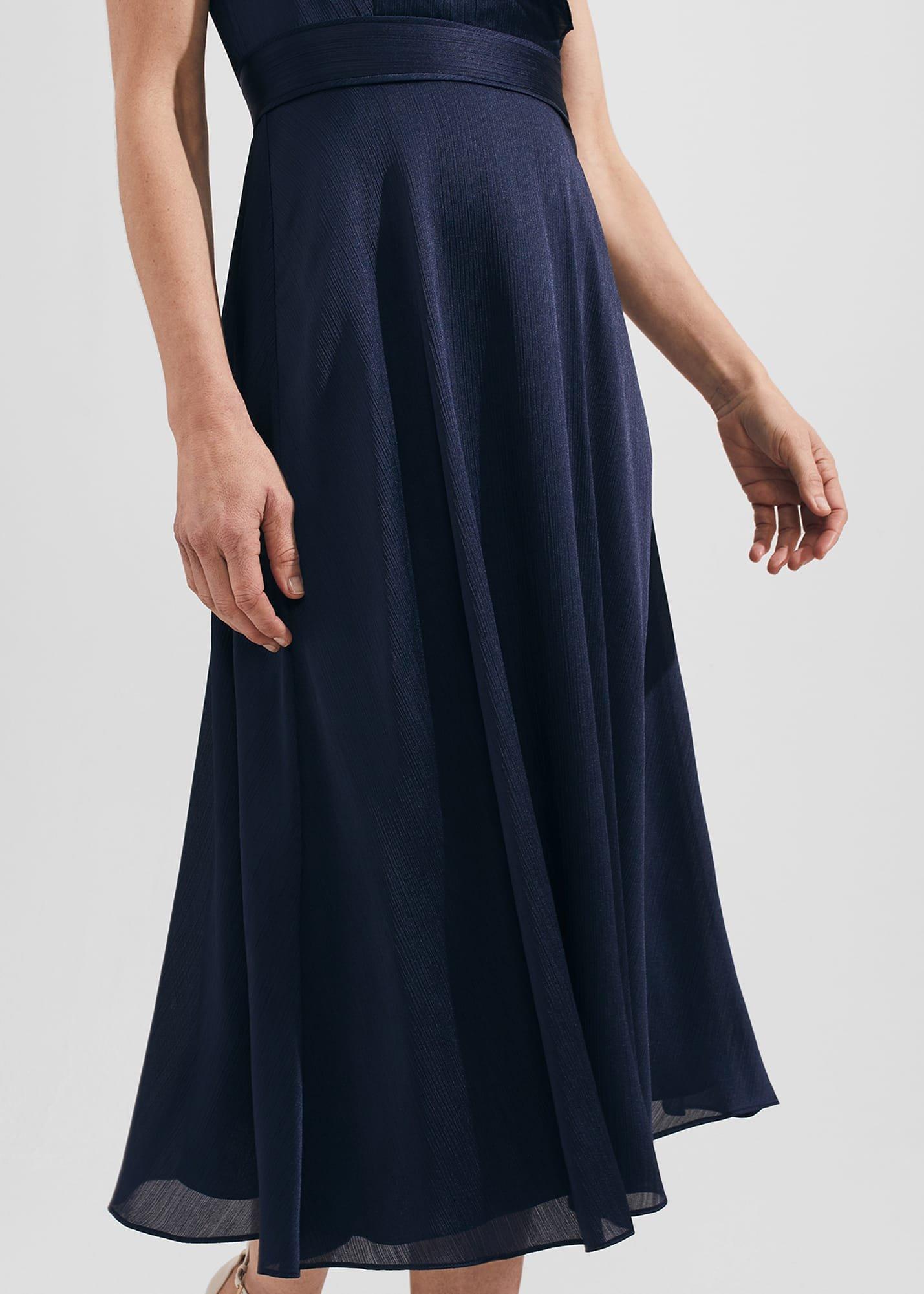 Romina Fit And Flare Dress, Navy, hi-res