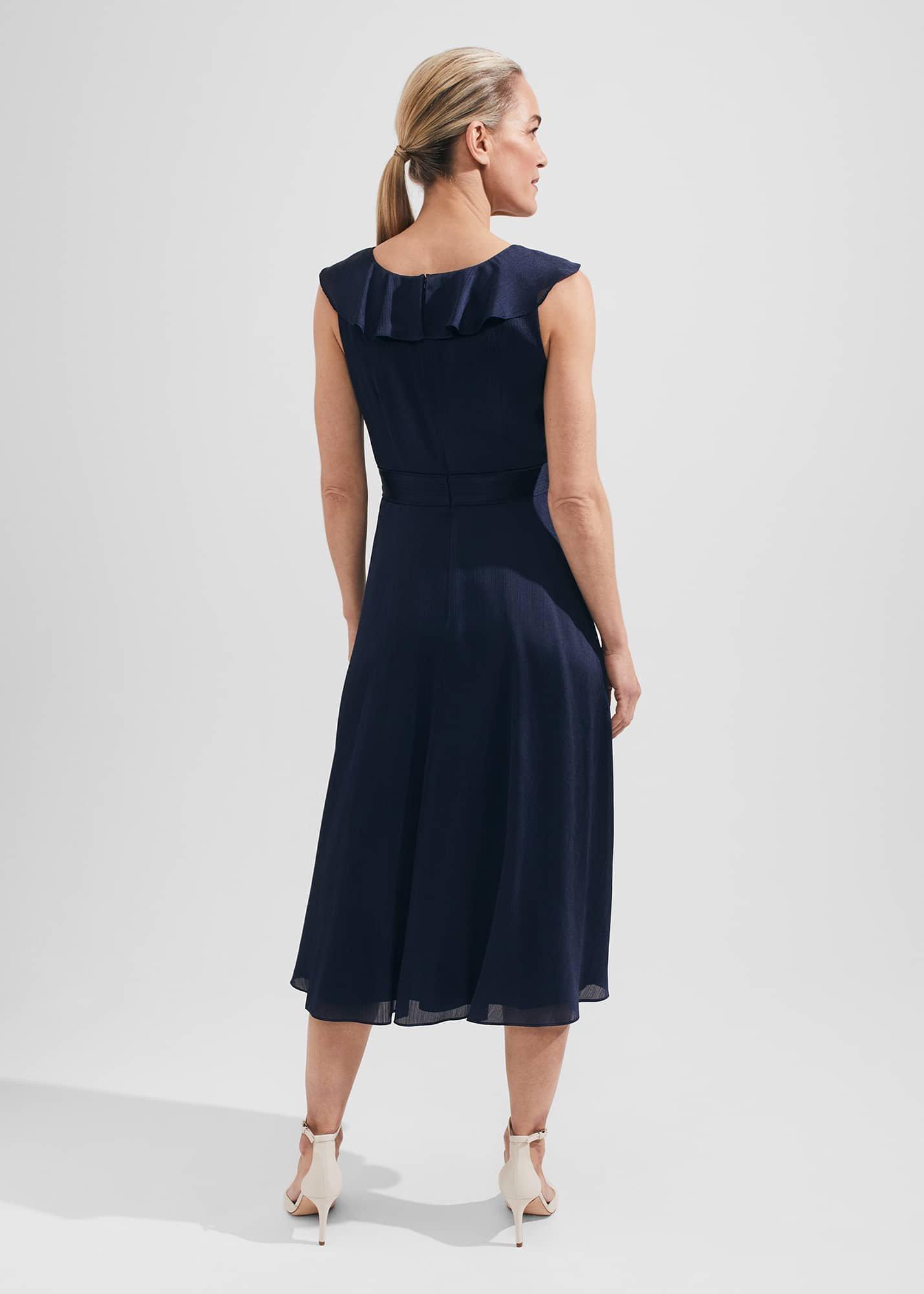 Romina Fit And Flare Dress, Navy, hi-res