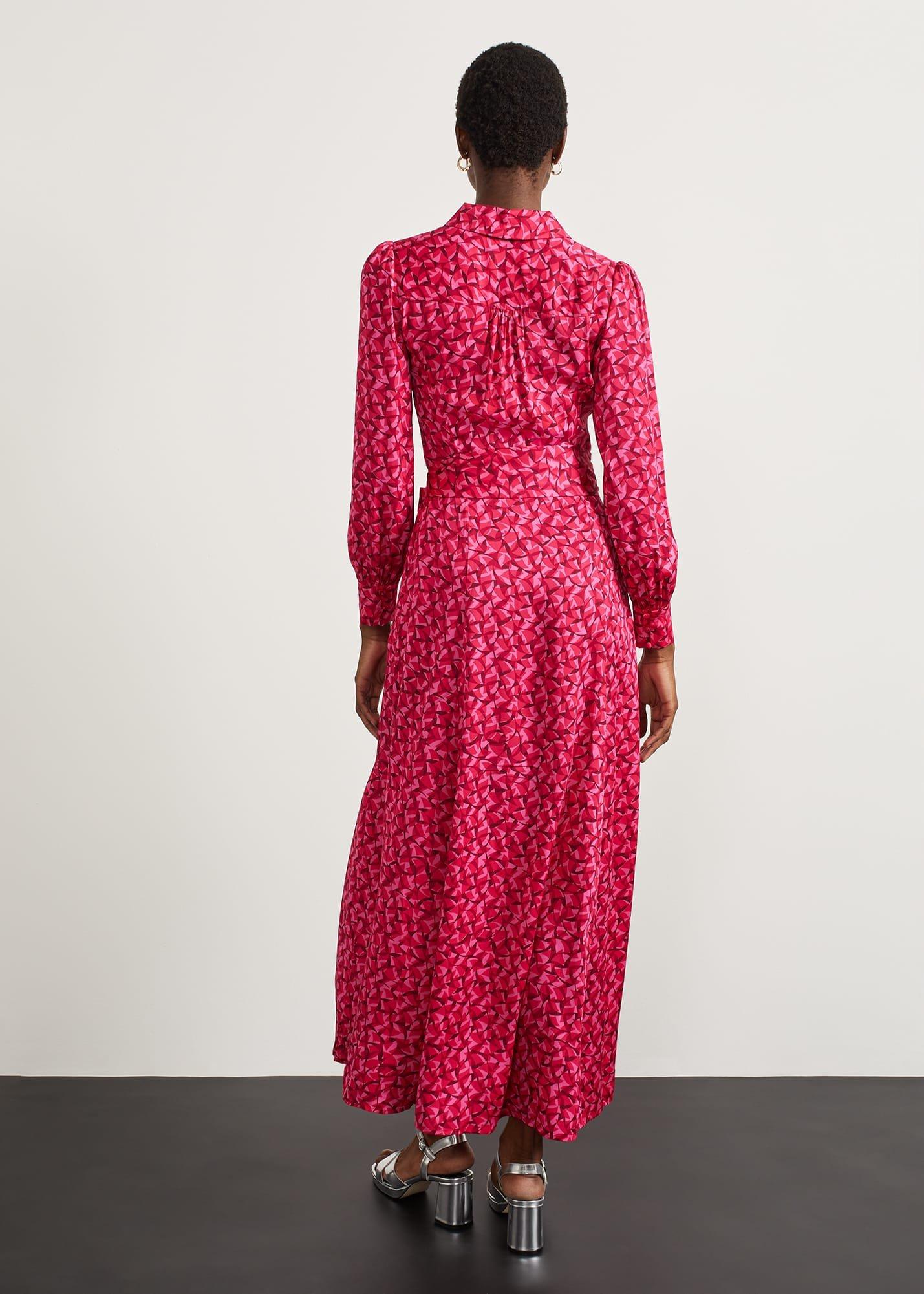 Mitford Fit And Flare Shirt Dress, Pink Multi, hi-res