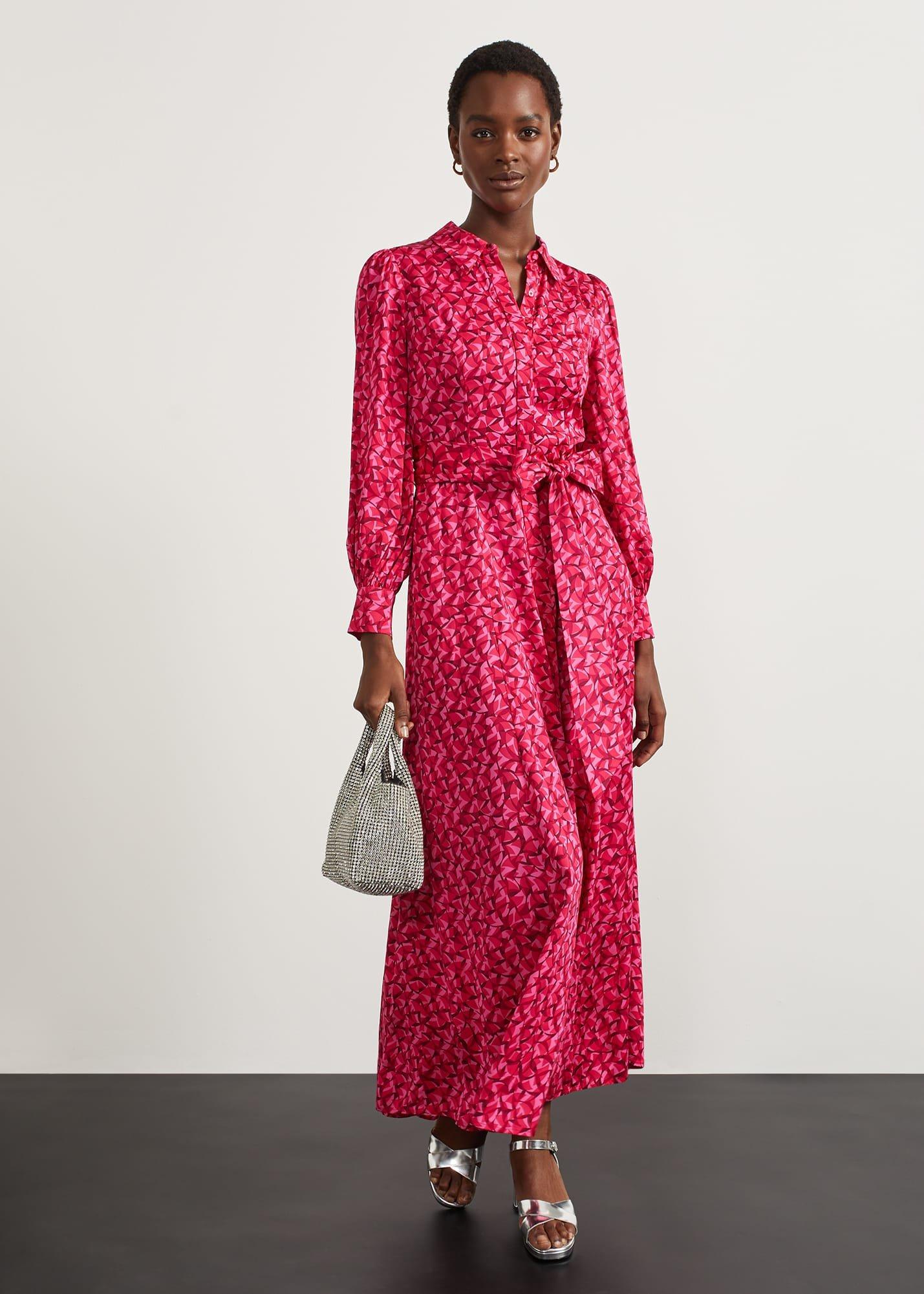 Mitford Fit And Flare Shirt Dress, Pink Multi, hi-res