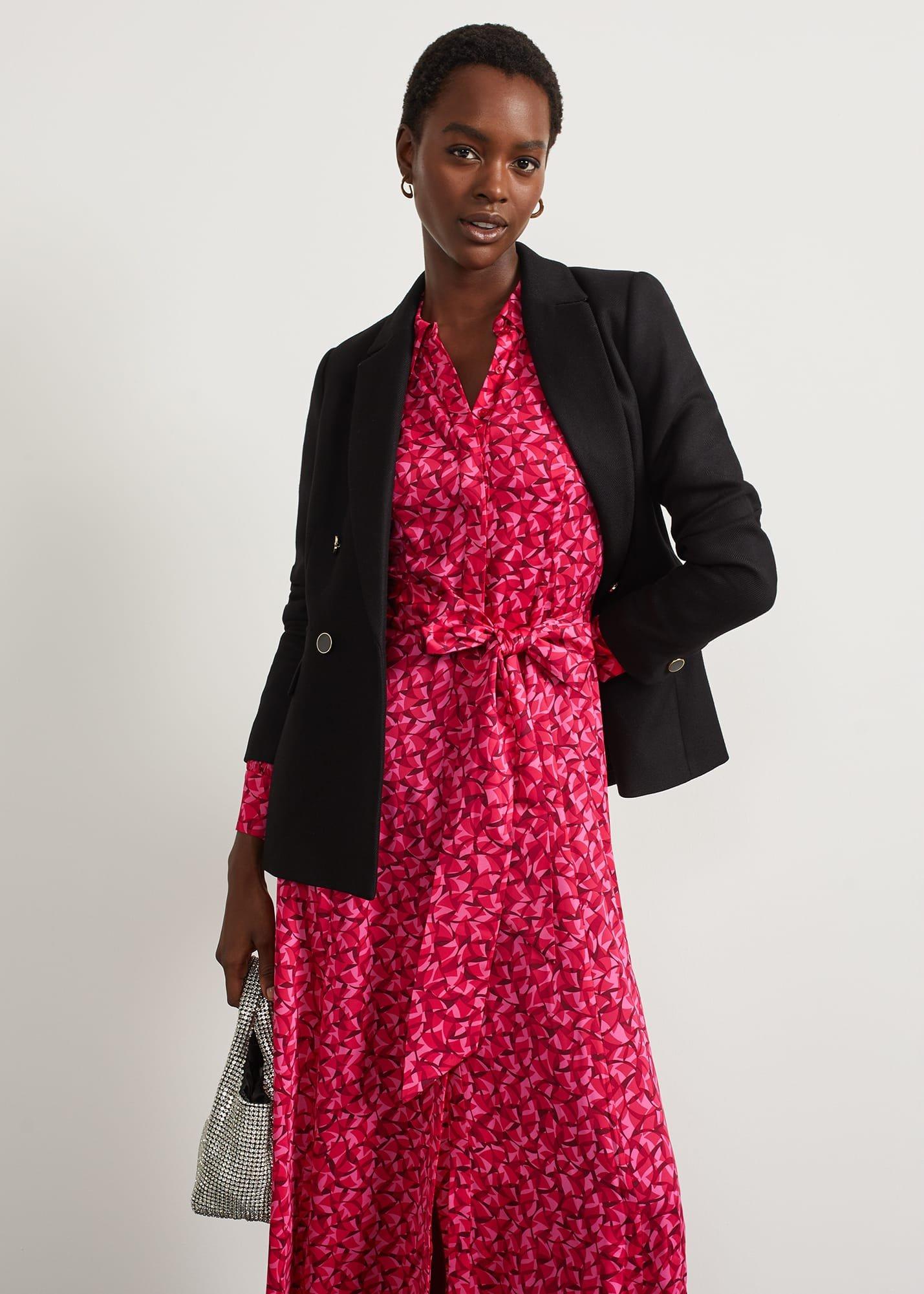 Mitford Fit And Flare Shirt Dress, Pink Multi, hi-res