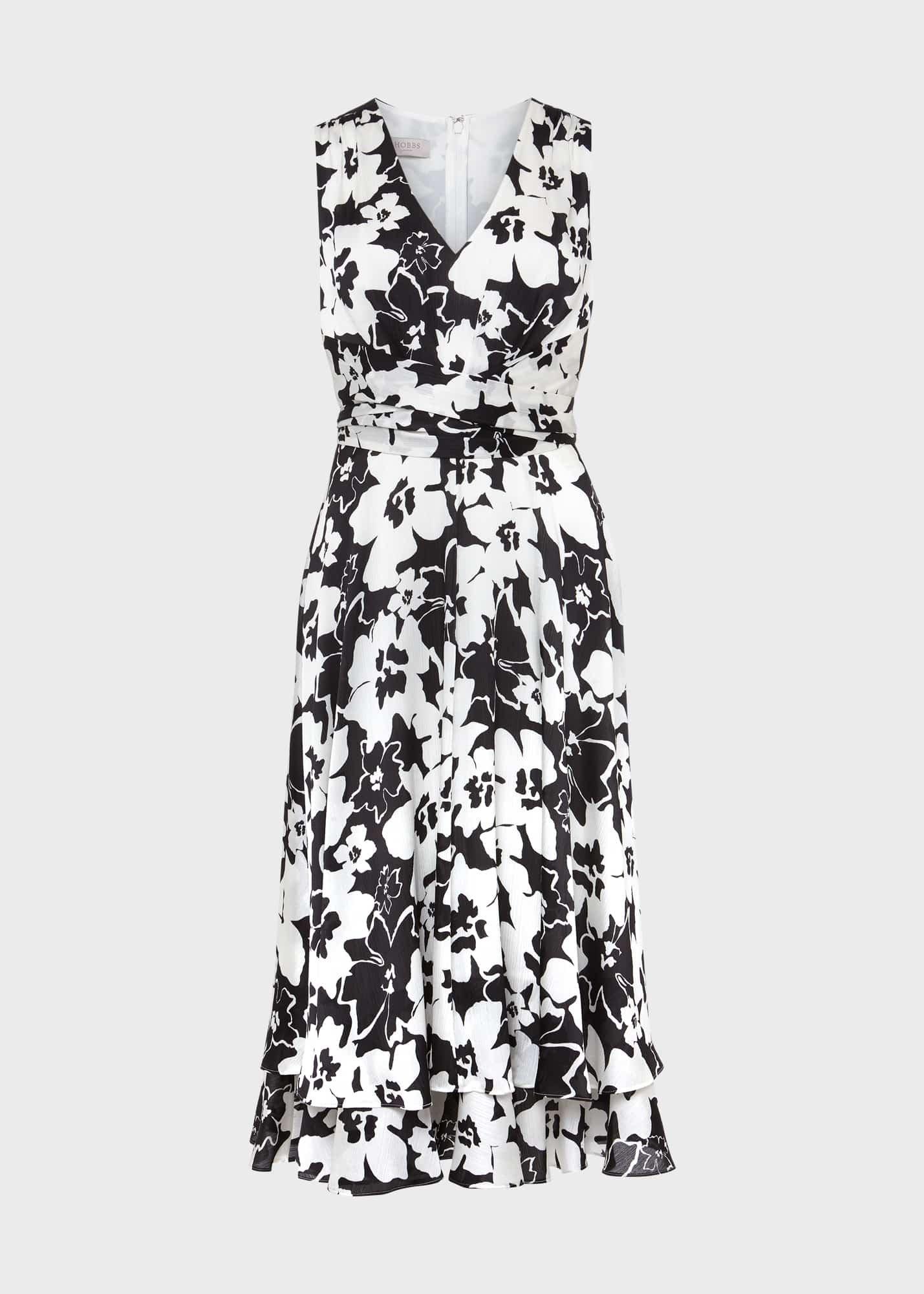 Viola Satin Fit And Flare Dress