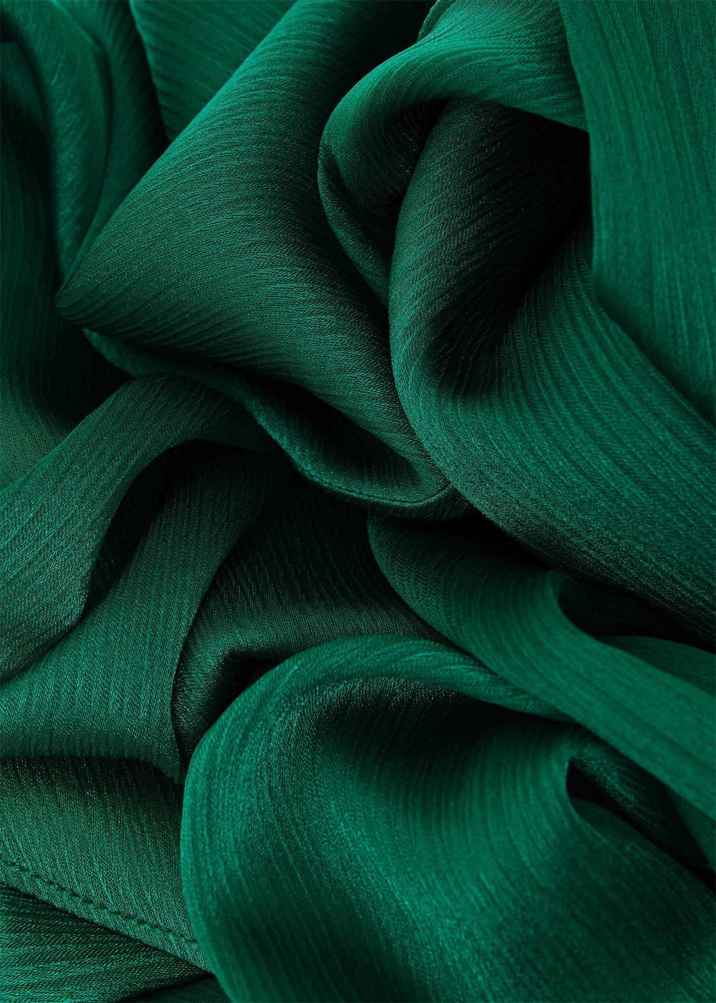 Viola Satin Fit And Flare Dress, Meadow Green, hi-res