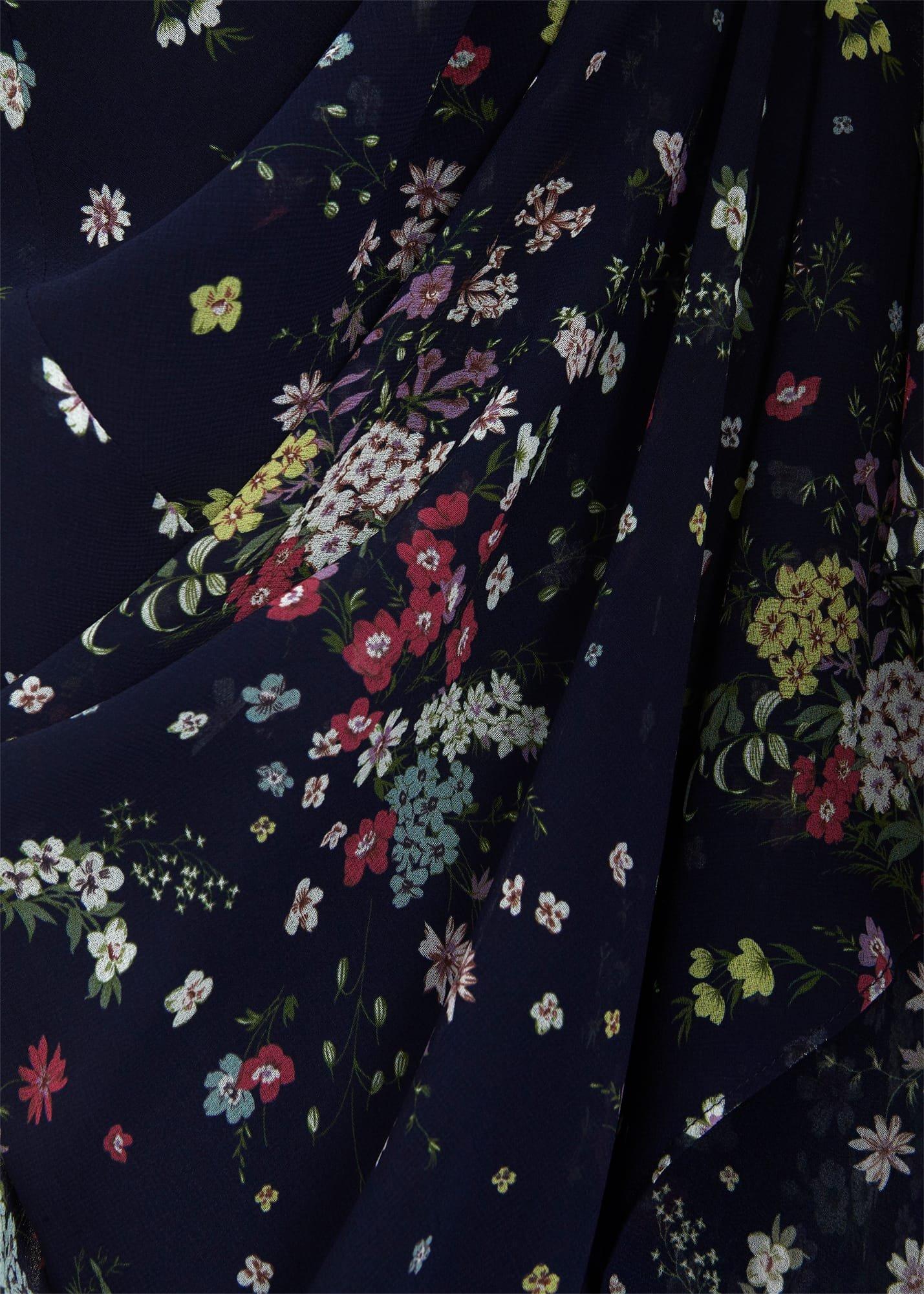 Carly Floral Fit And Flare Dress, Navy Multi, hi-res