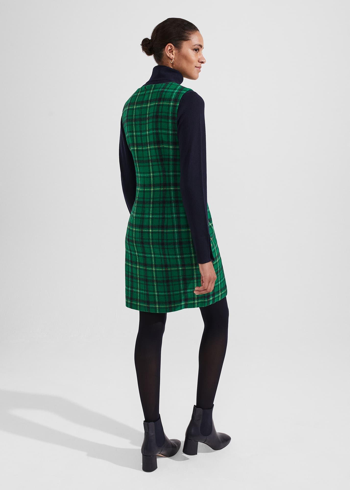Petite Margot Wool Dress, Green Multi, hi-res
