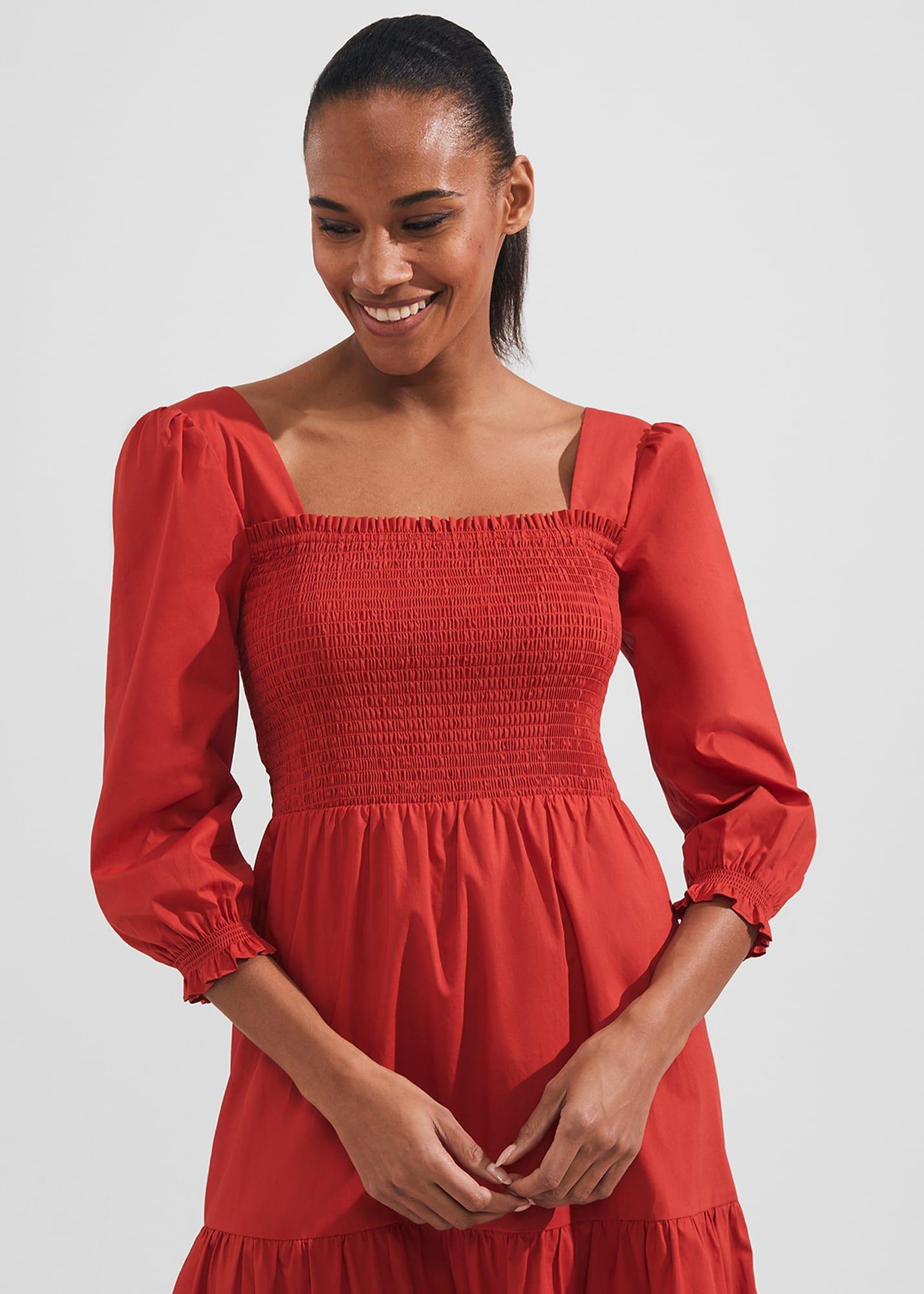 Tia Dress, Clay Red, hi-res