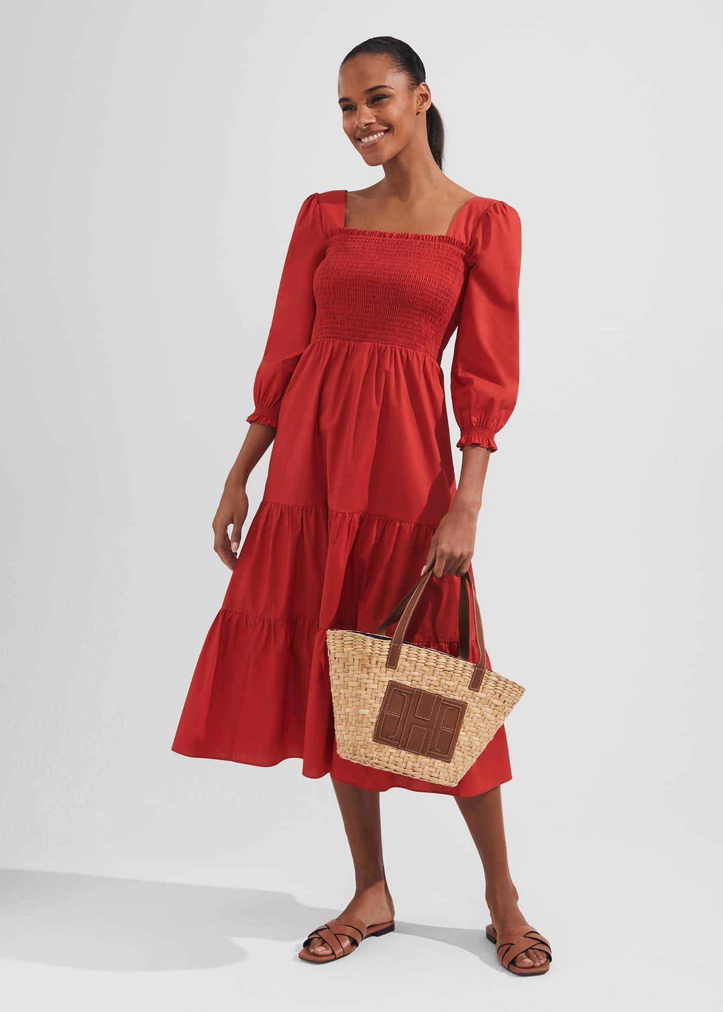 Tia Dress, Clay Red, hi-res