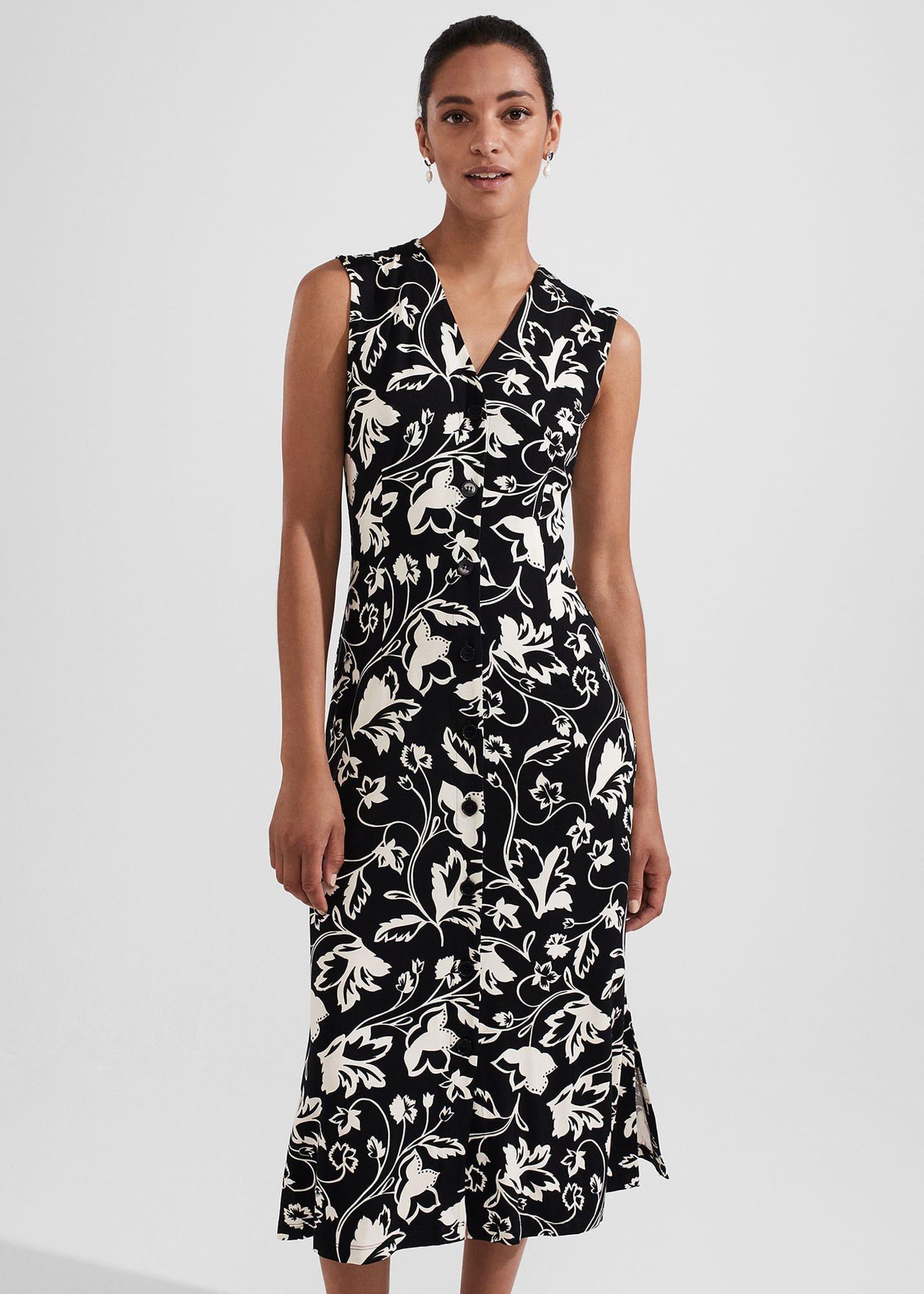 Joanna Dress, Black Cream, hi-res