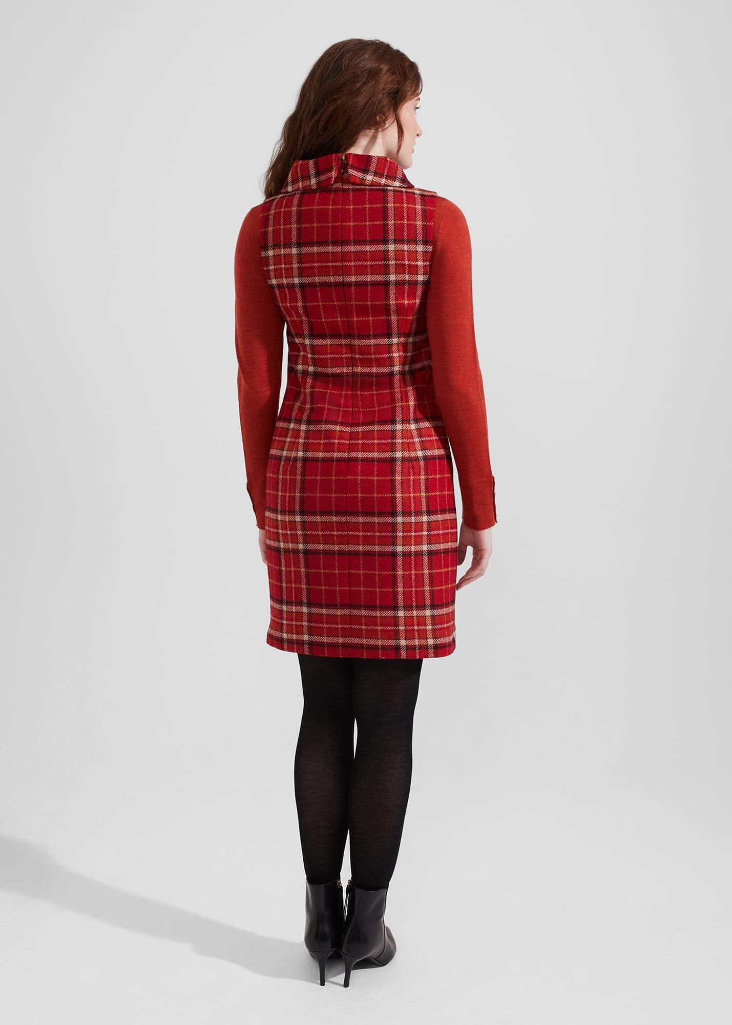 Mila Wool Dress, Red Multi, hi-res