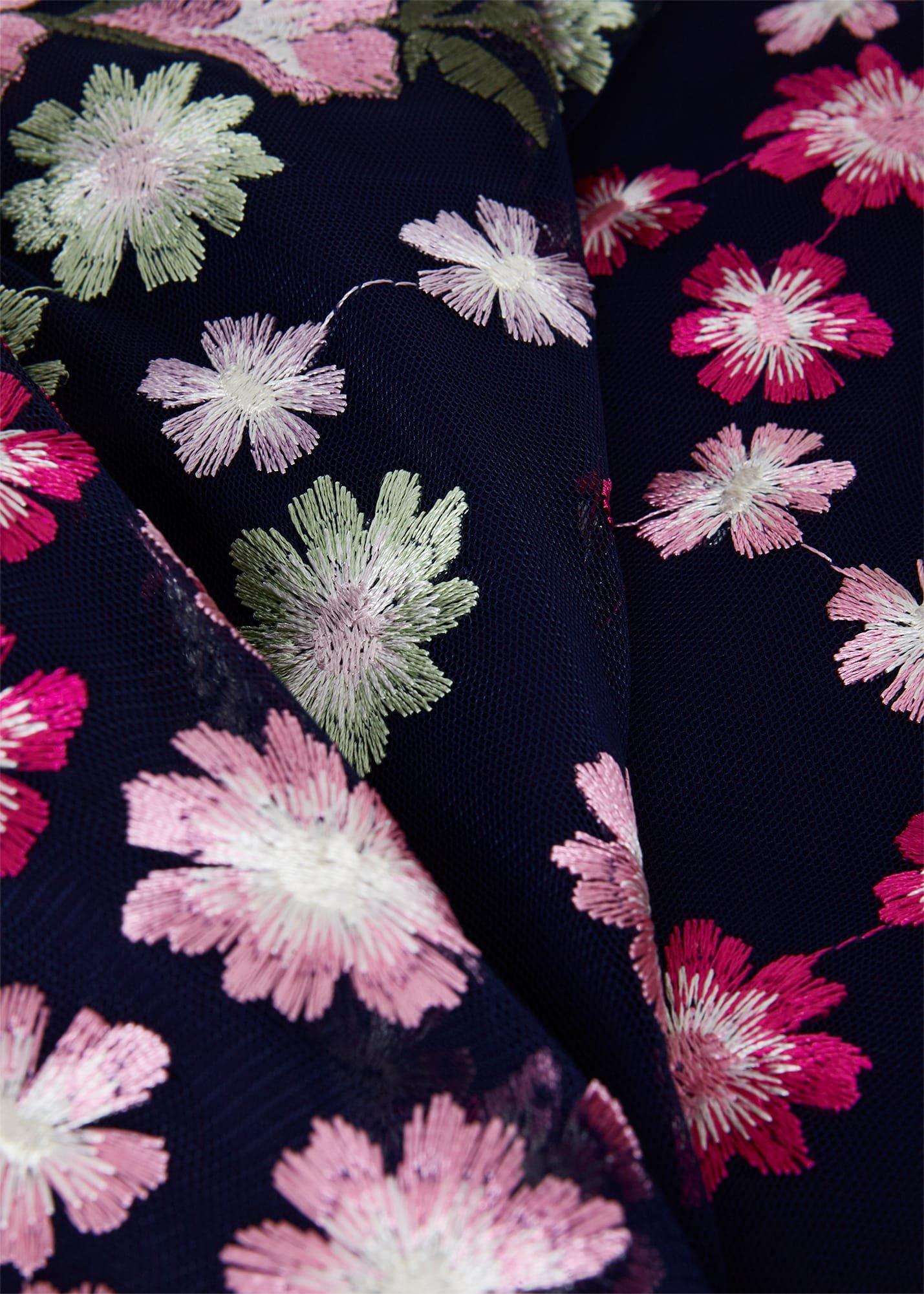 Ira Embroidered Dress, Navy Multi, hi-res