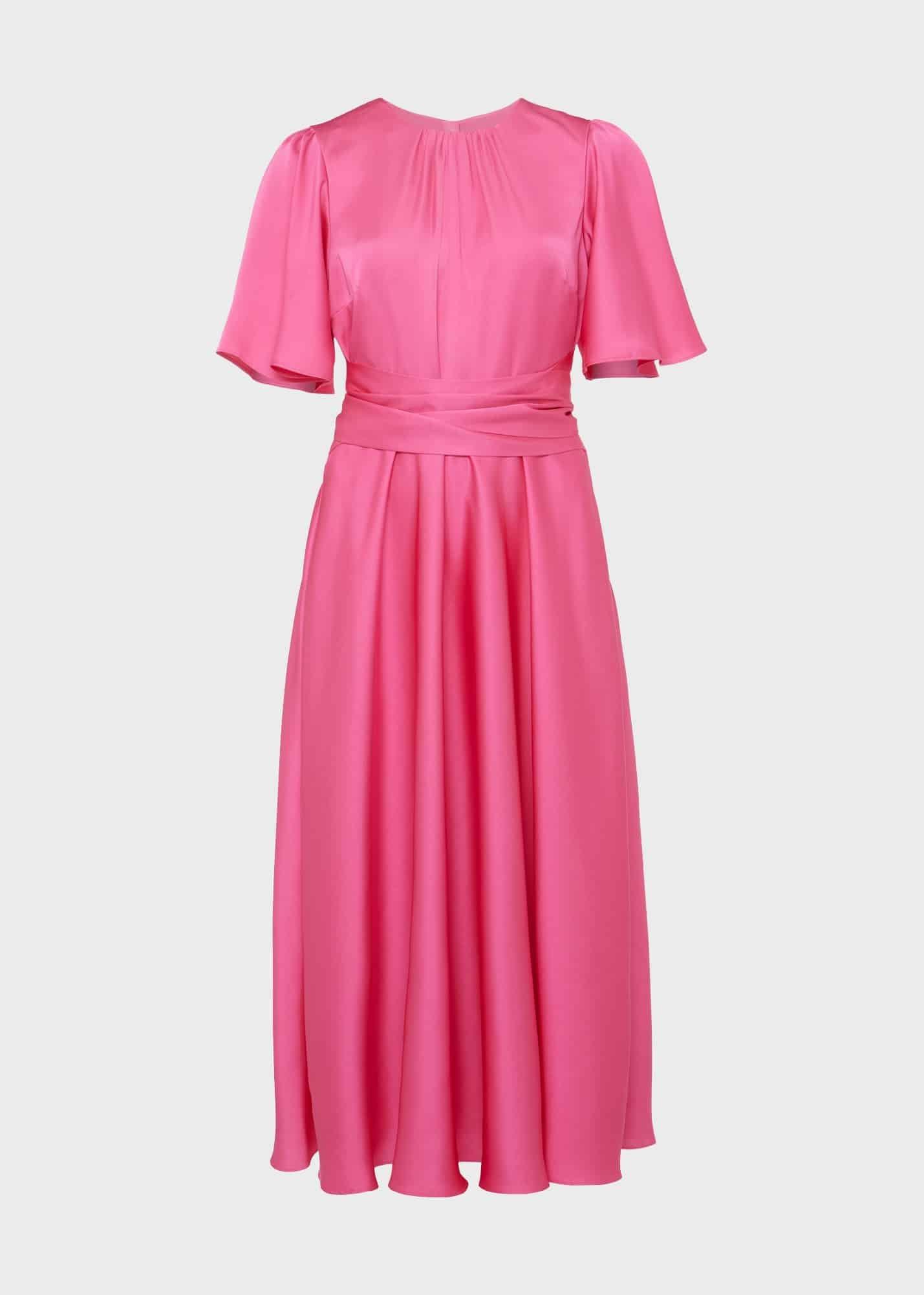 Orelia Fit And Flare Dress, Party Pink, hi-res