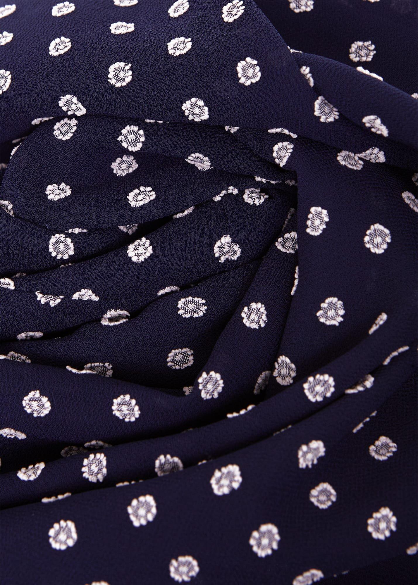 Petite Celia Spot Fit And Flare Dress, Navy Pale Pink, hi-res