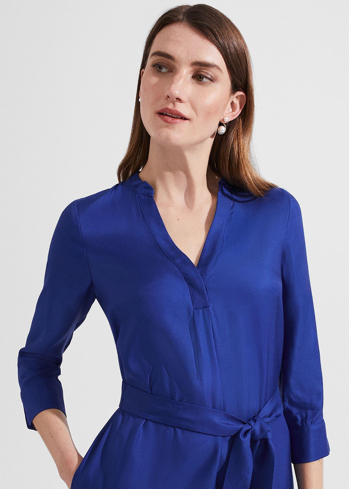 Sara Shirt Dress, Deep Blue, hi-res