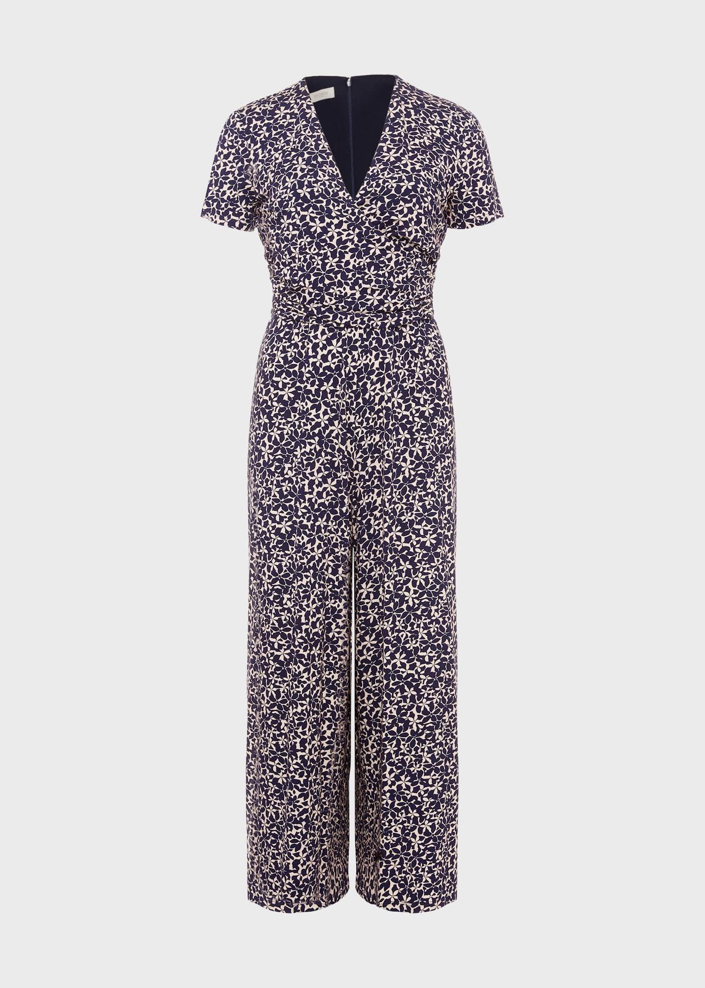 Petite Dina Jumpsuit, Navy Cream, hi-res