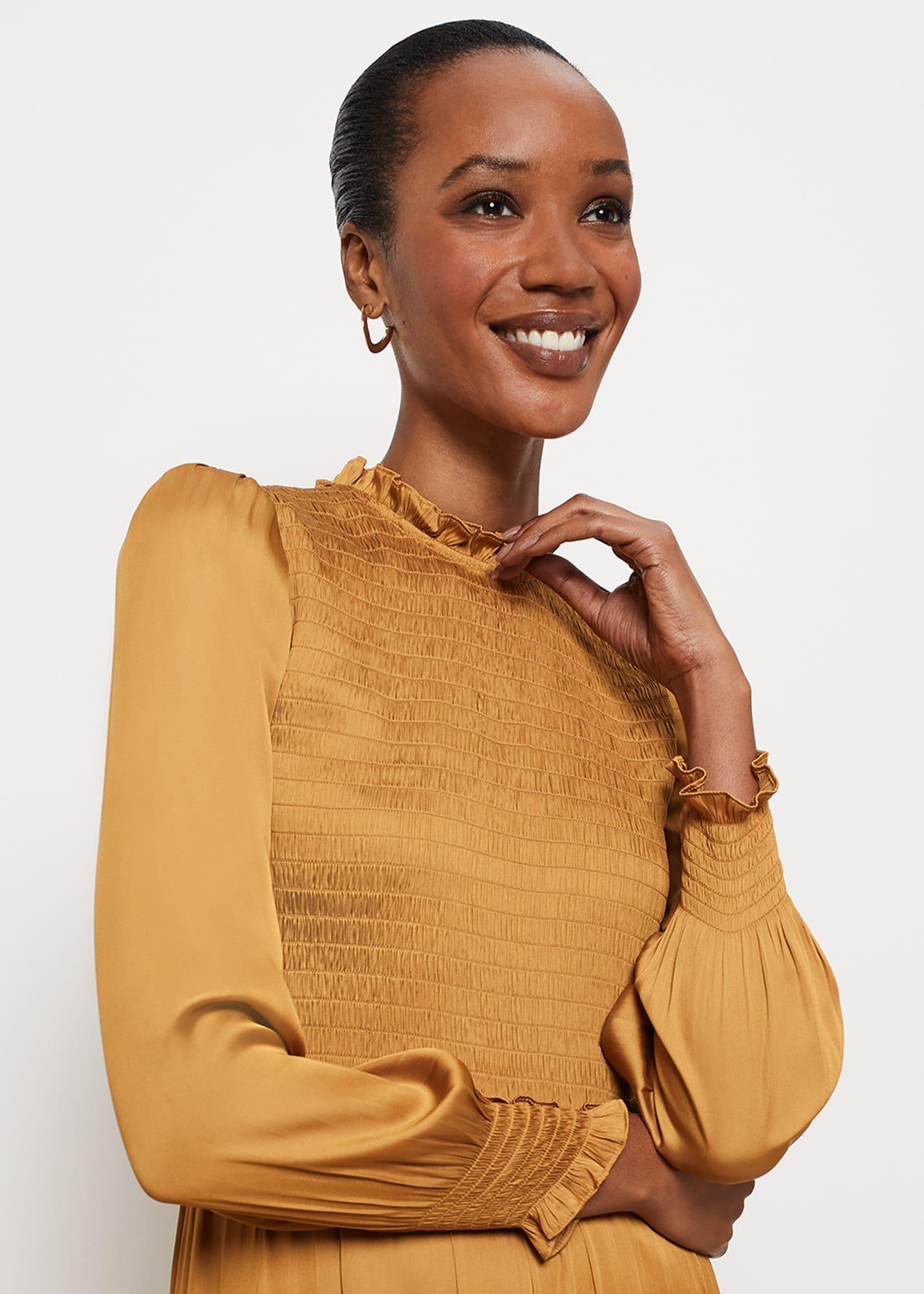 Beaumont Dress, Ochre, hi-res