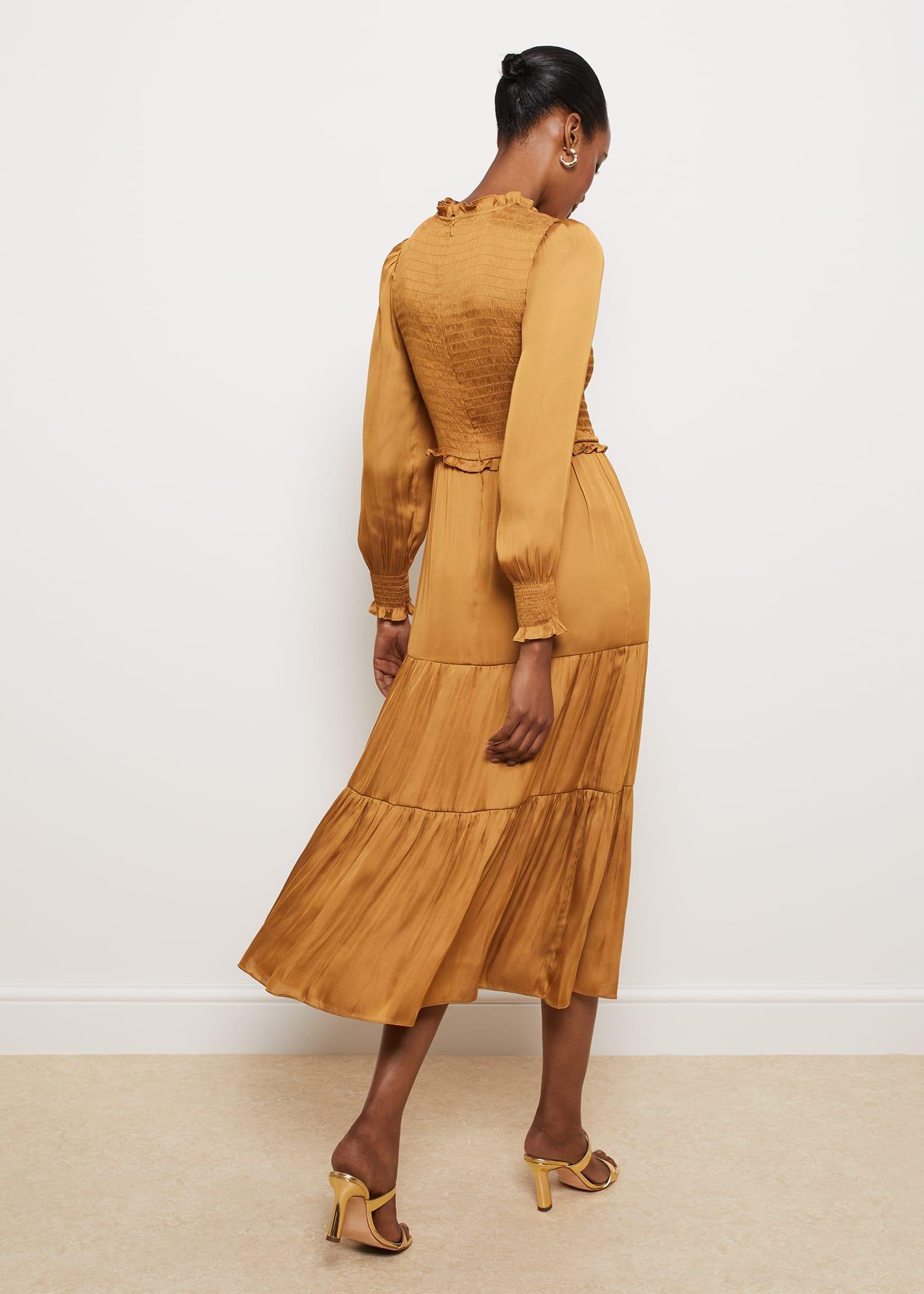 Beaumont Dress, Ochre, hi-res