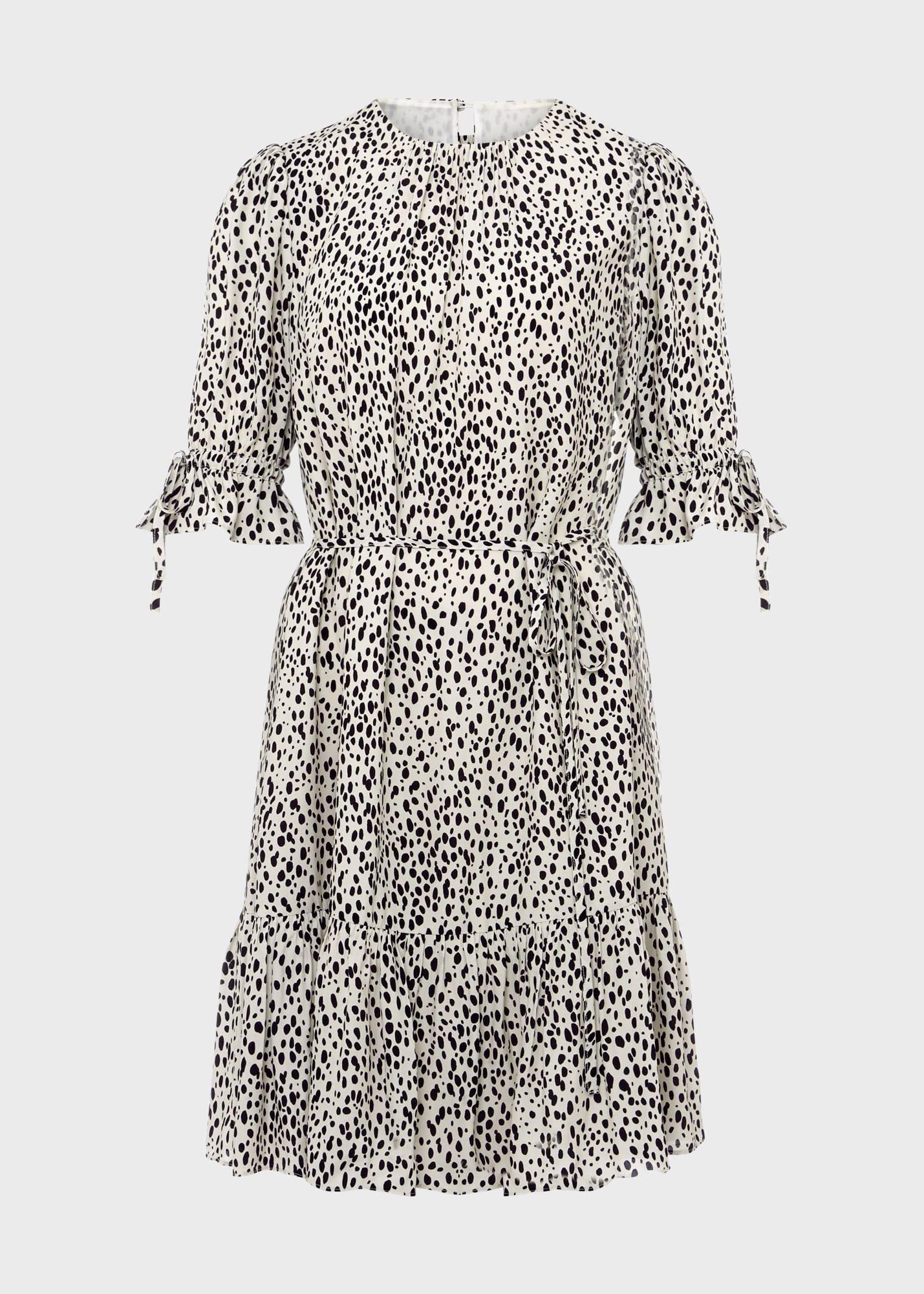 Devereux Dress, Cream Black, hi-res