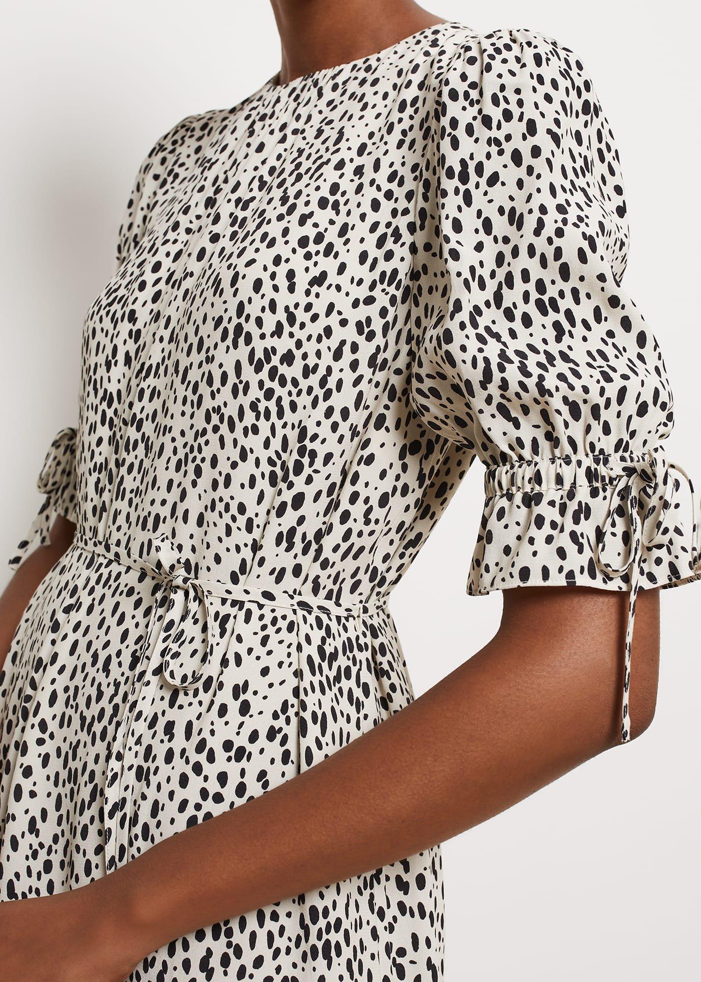 Devereux Dress, Cream Black, hi-res