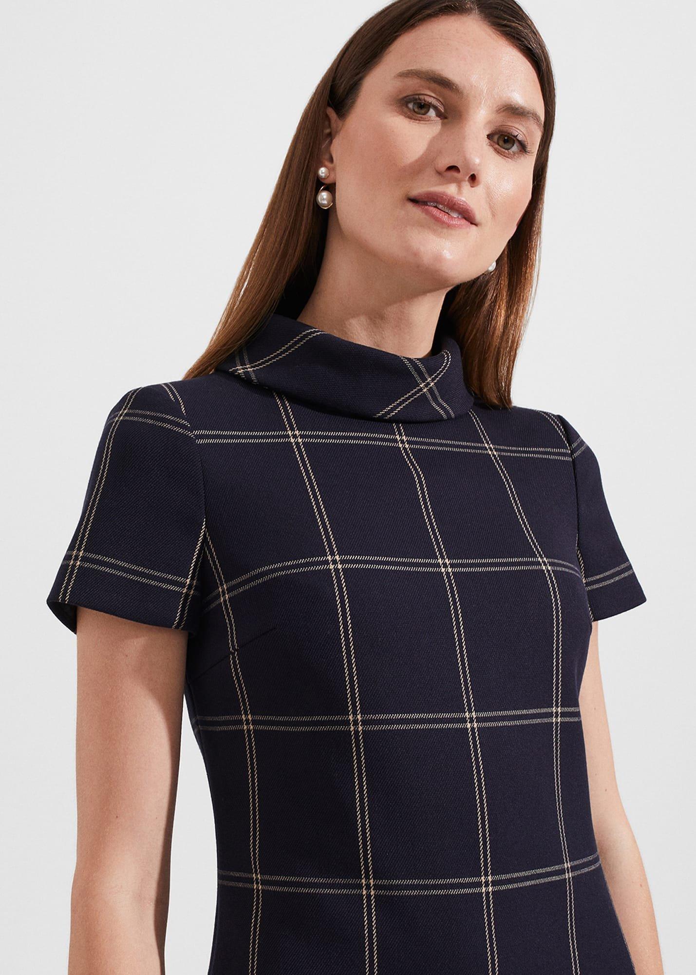 Valeria Dress, Navy Camel, hi-res