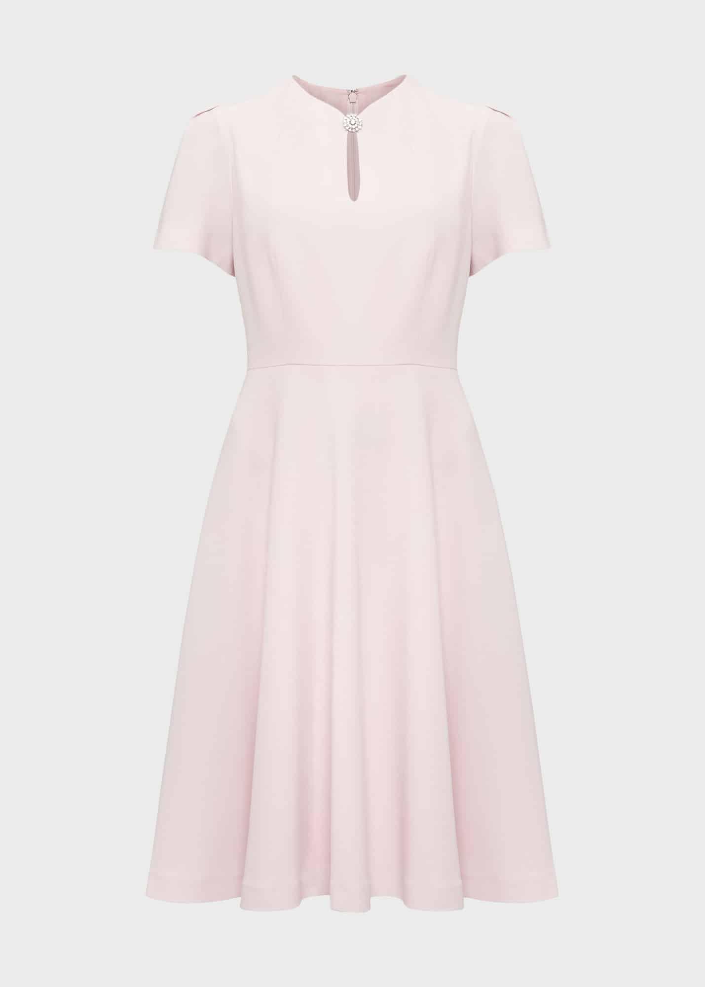 Chara Fit And Flare Dress, Pale Pink, hi-res
