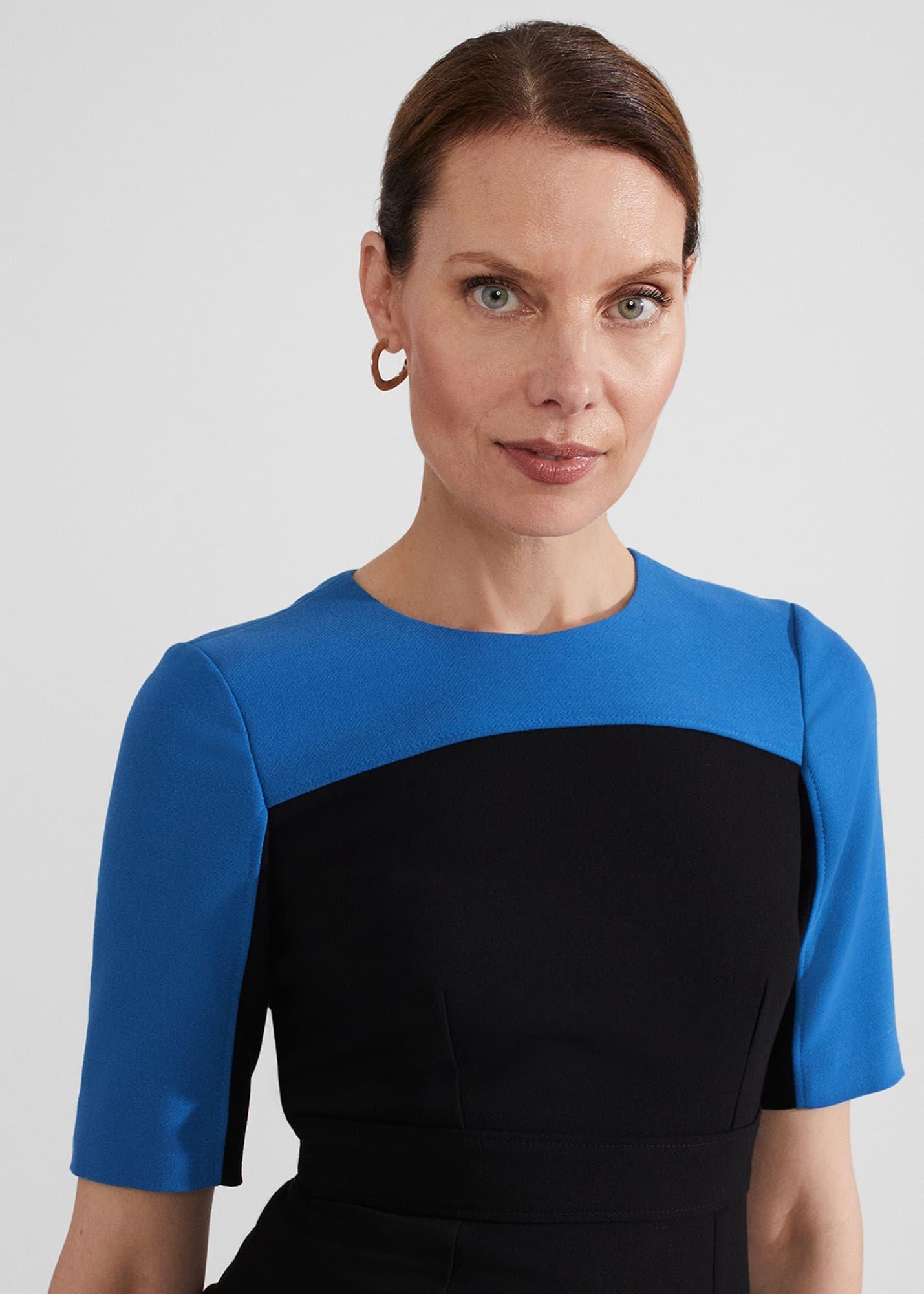 Katya Dress, Black Blue, hi-res