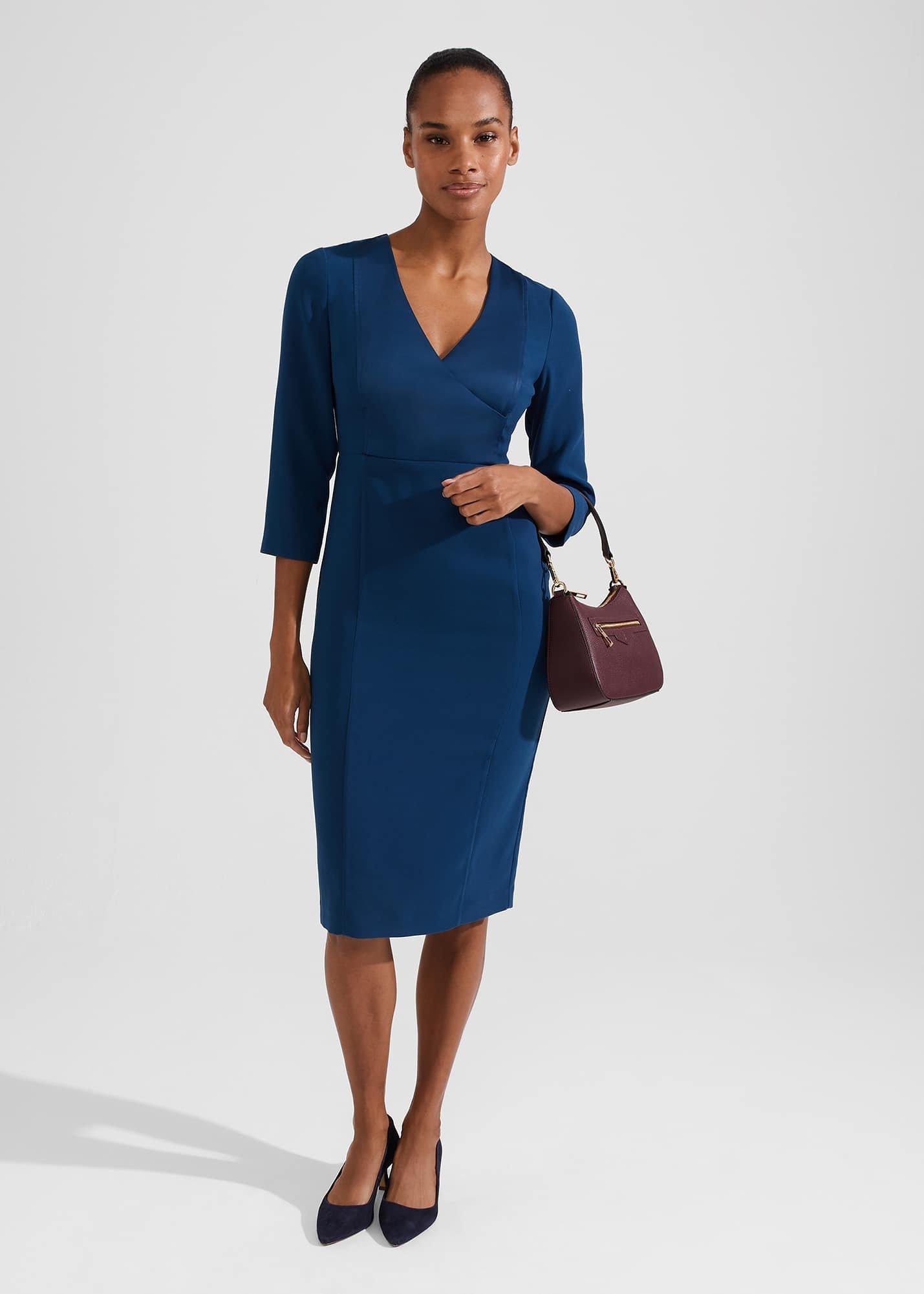 Saige Dress, Steel Blue, hi-res