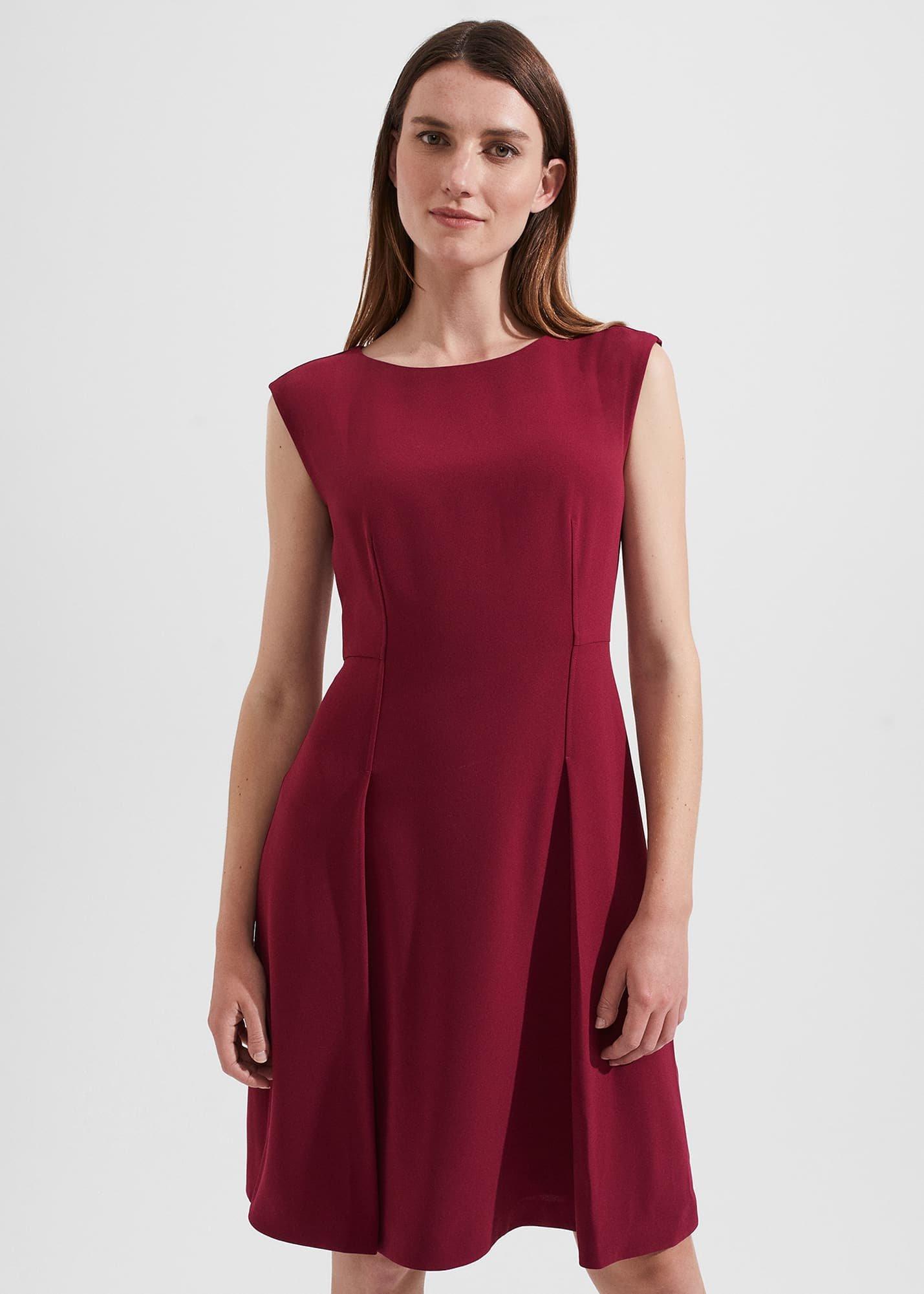Lennon Dress, Beet Red, hi-res