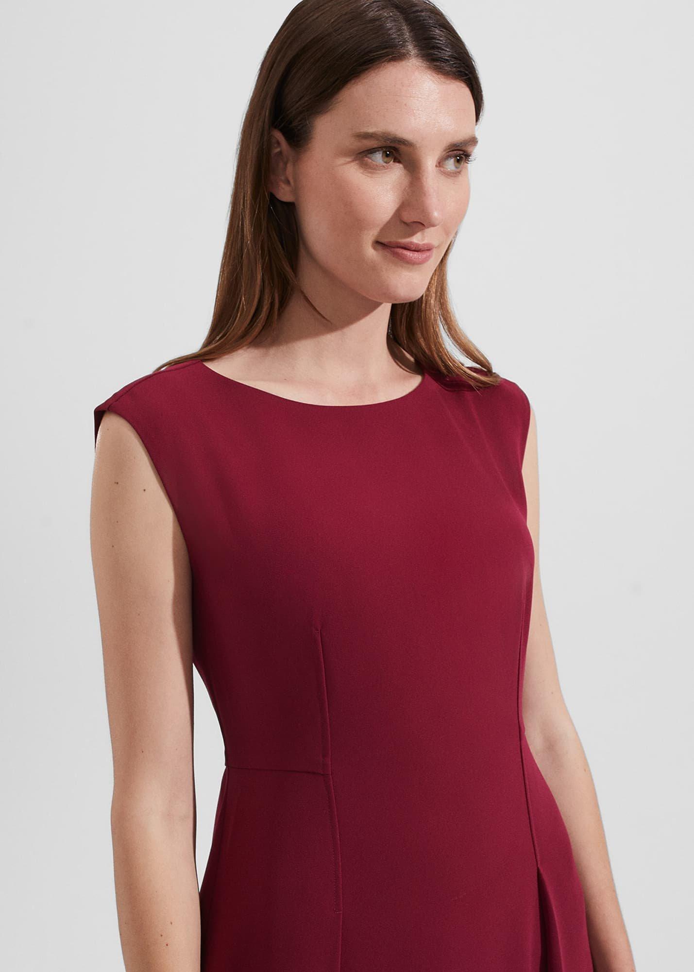 Lennon Dress, Beet Red, hi-res