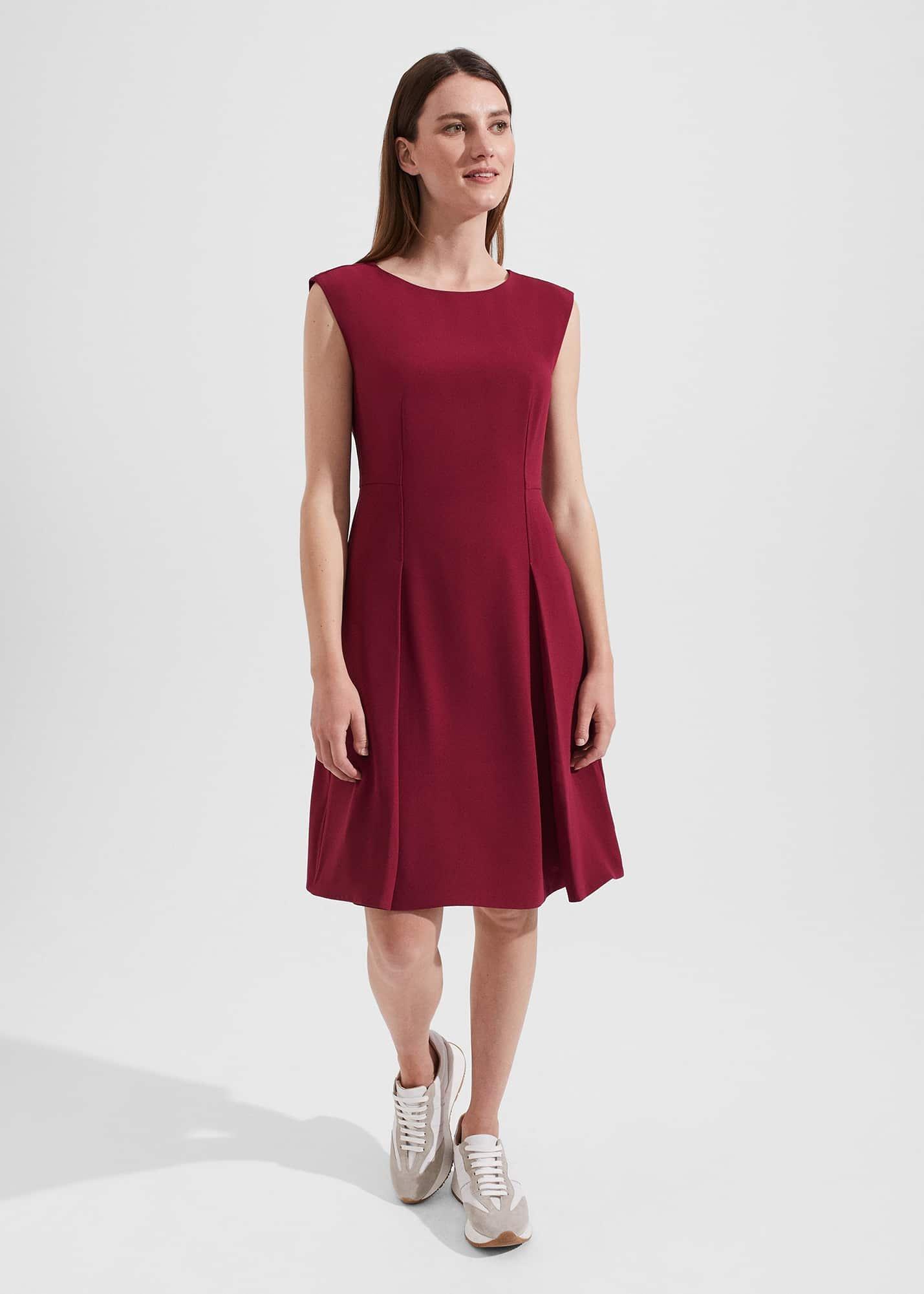 Lennon Dress, Beet Red, hi-res