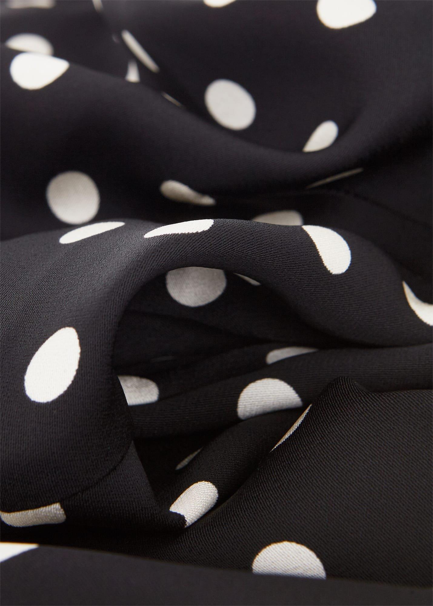 Charlton Spot Dress, Black Cream, hi-res