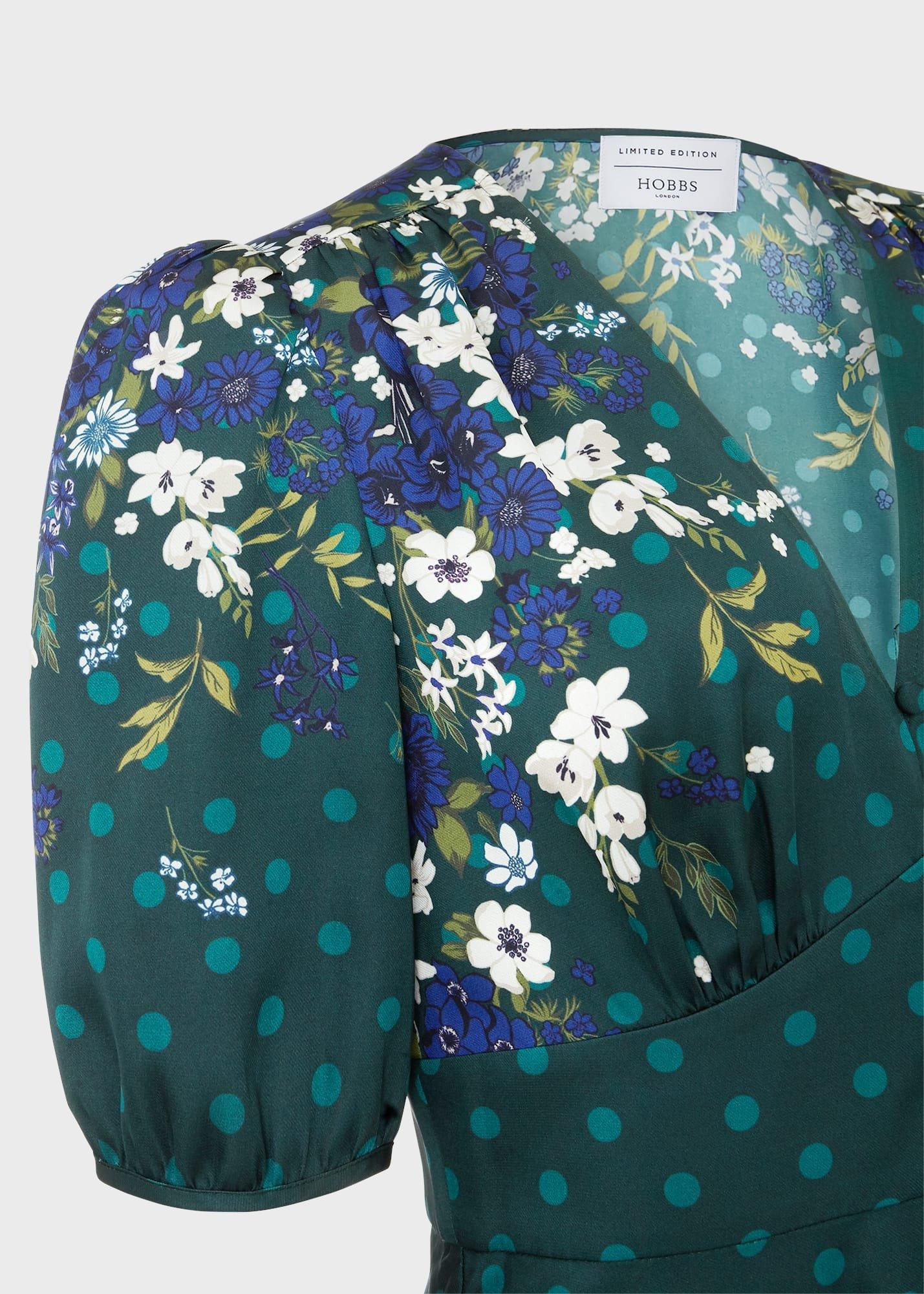 Bourchier Fit And Flare Dress, Green Multi, hi-res